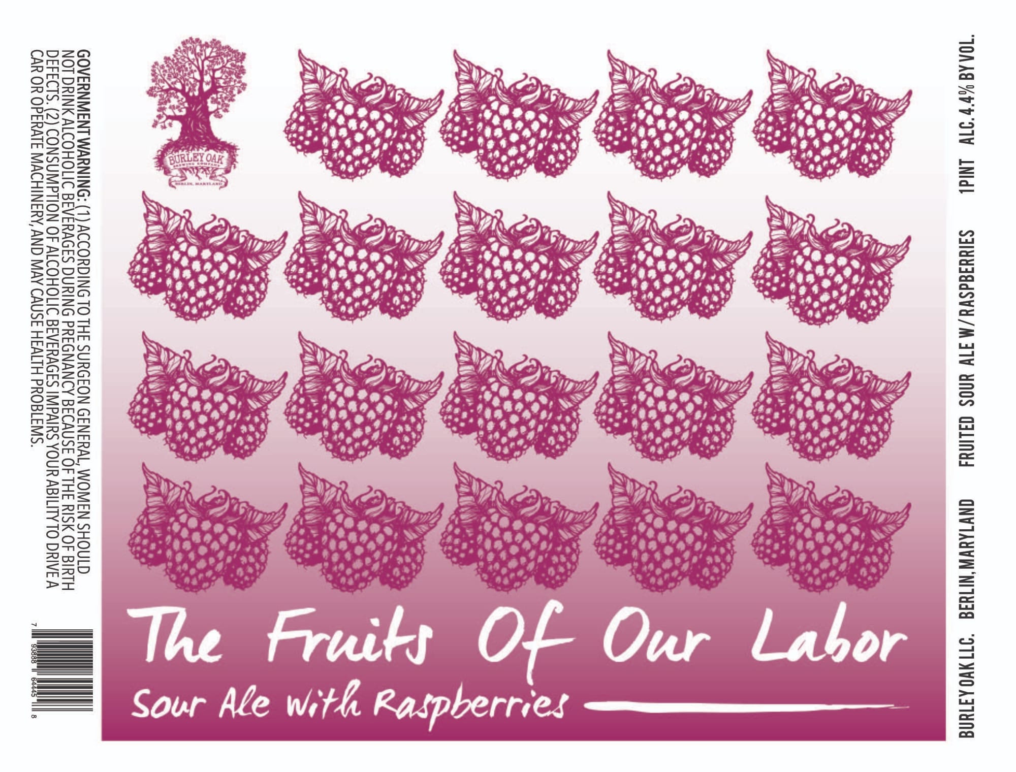 The Fruits Of Our Labor by Burley Oak Brewery - beer label