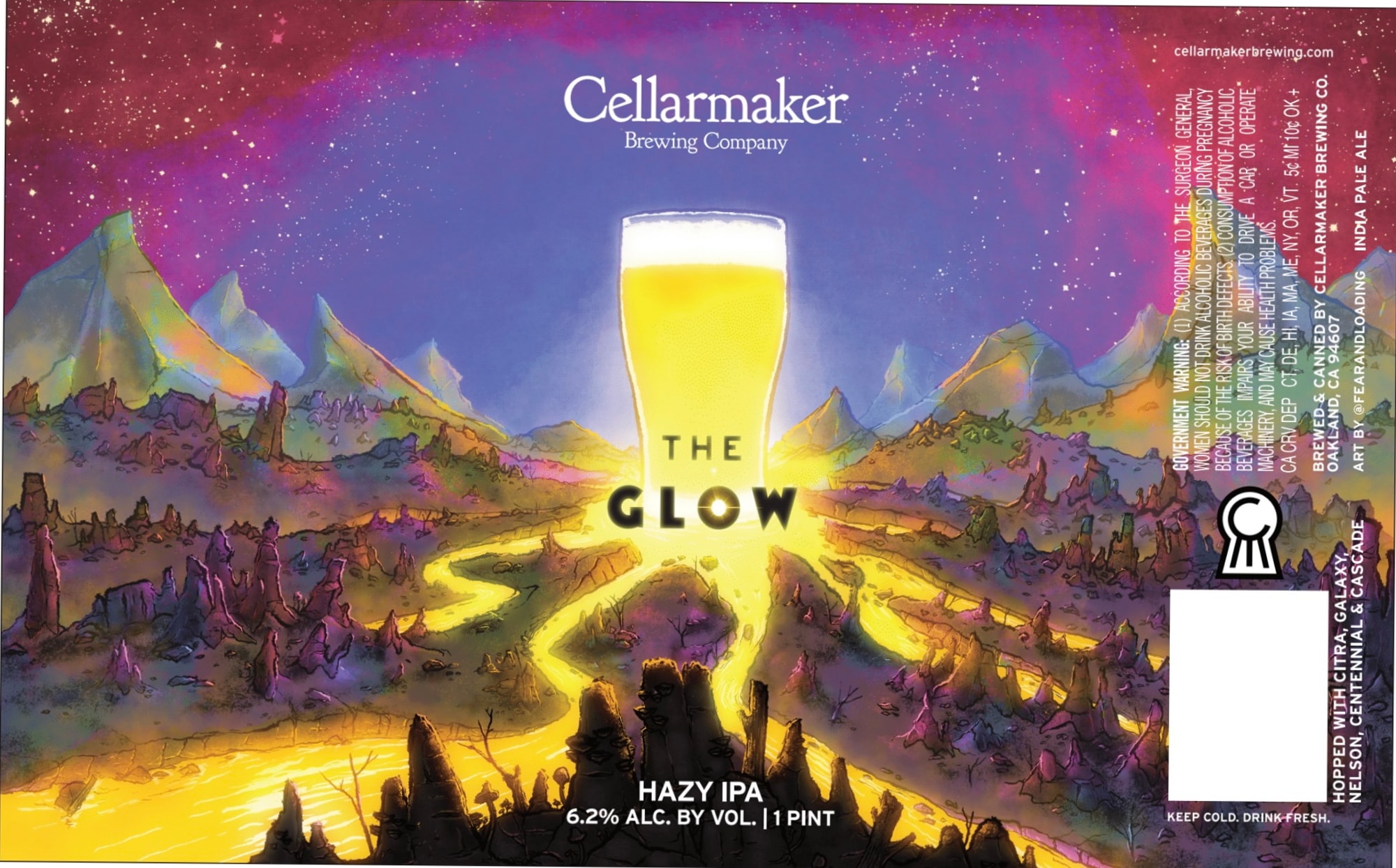 The Glow by Cellarmaker Brewing Co. - beer label