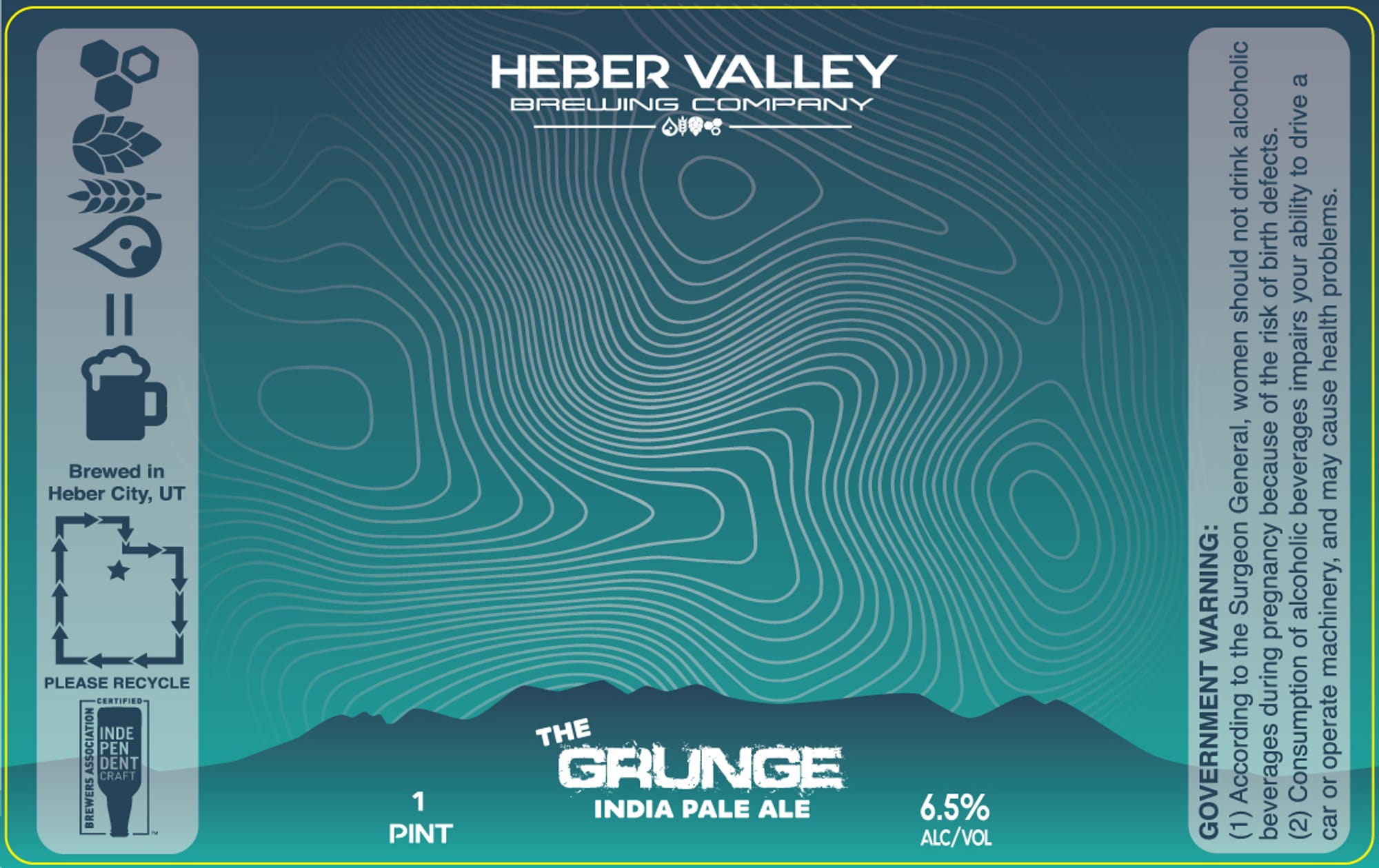 The Grunge by Heber Valley Brewing Company - beer label