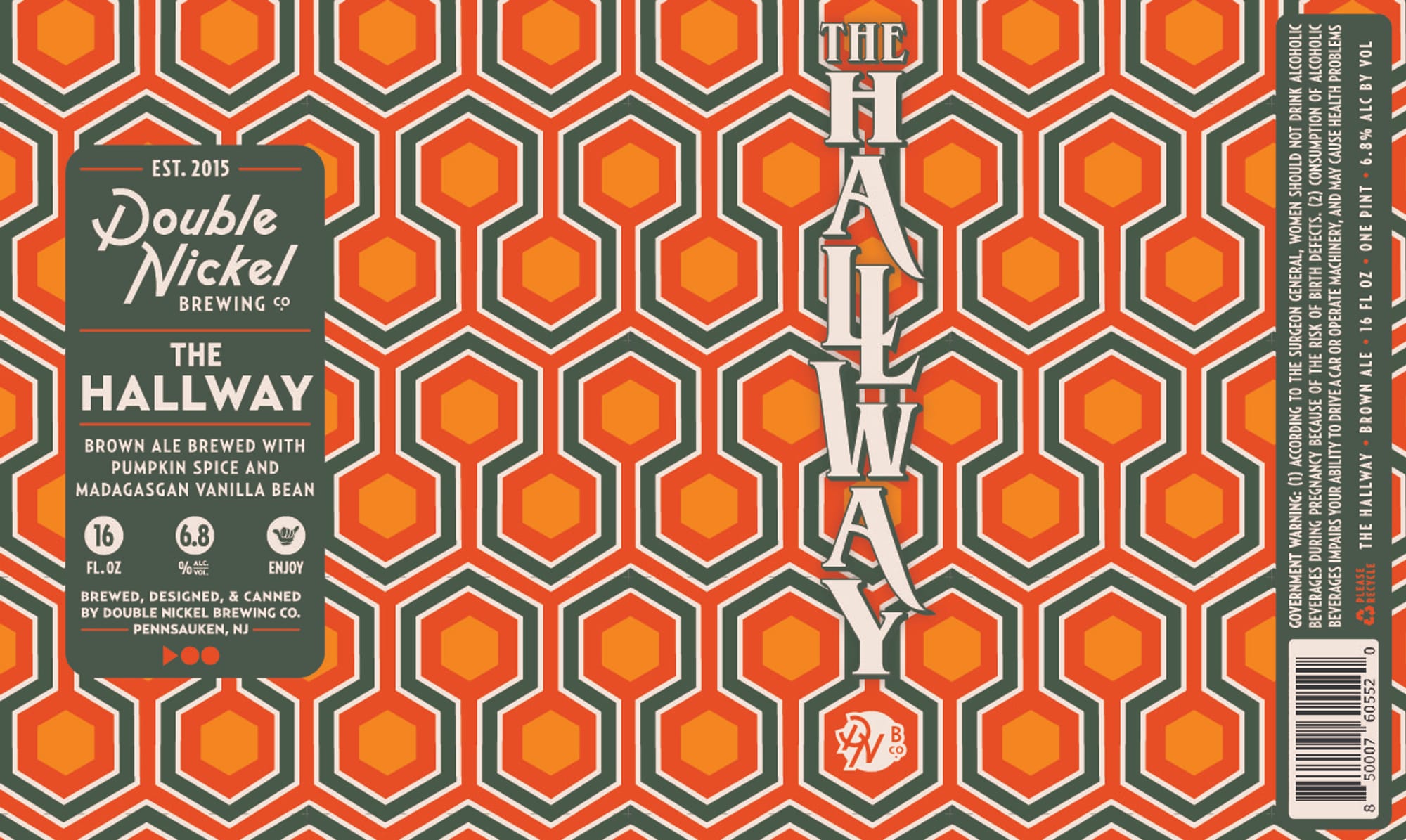 The Hallway by Double Nickel Brewing Co. - beer label