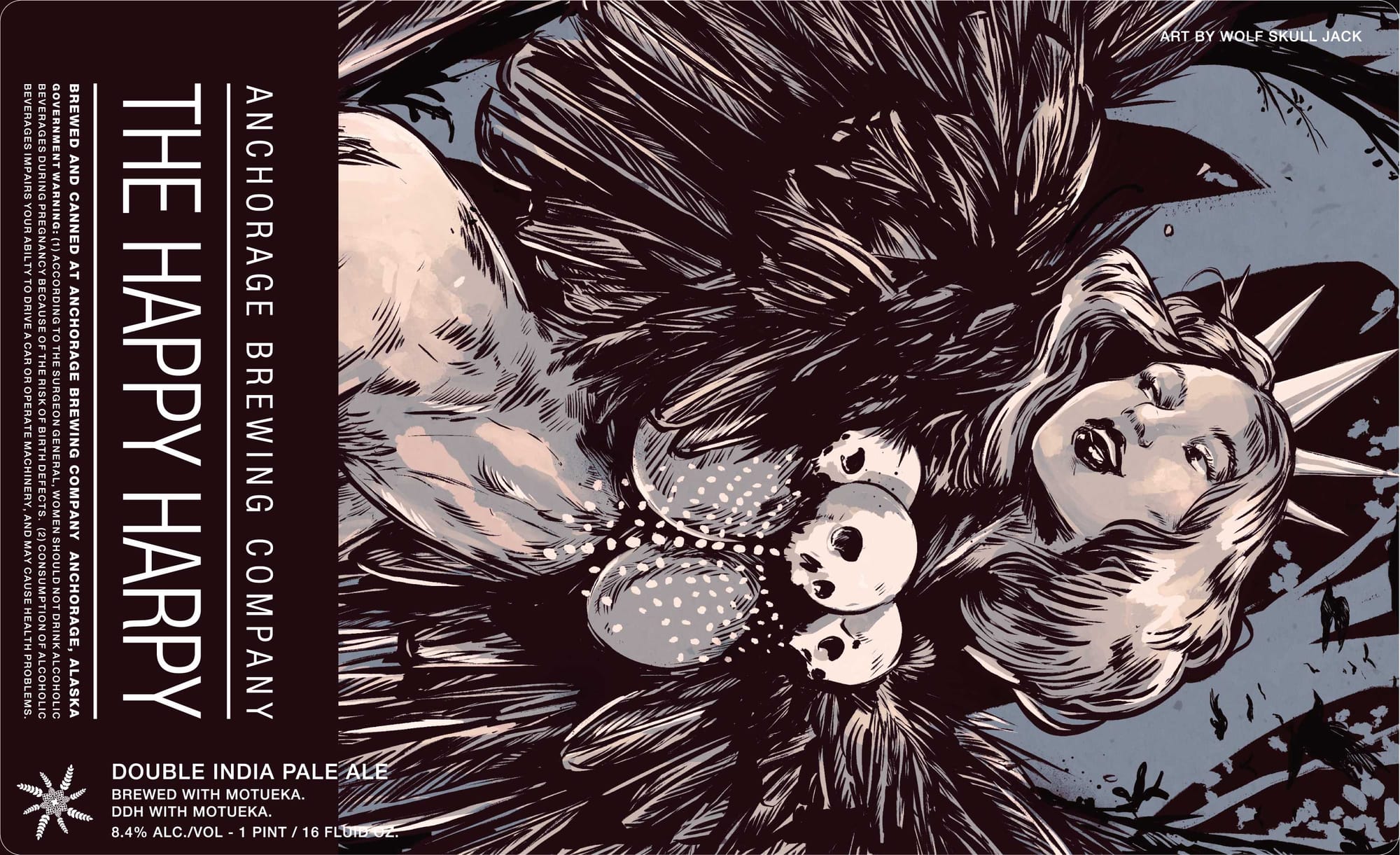 The Happy Harpy by Anchorage Brewing Company - beer label