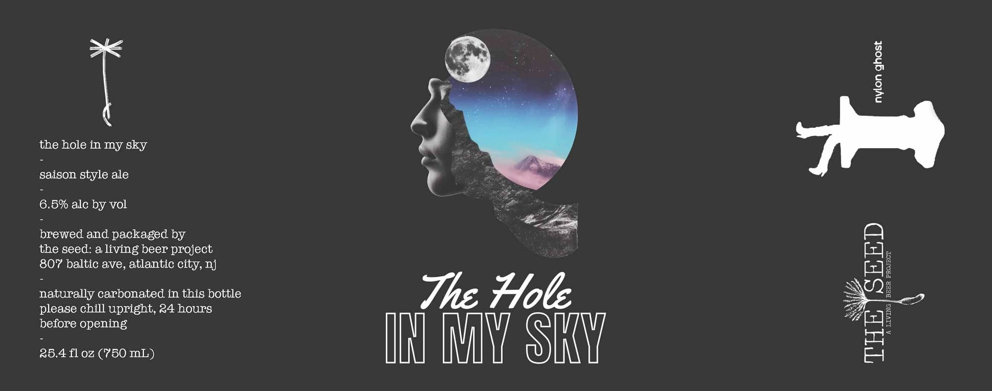 The Hole In My Sky by The Seed: A Living Beer Project - beer label