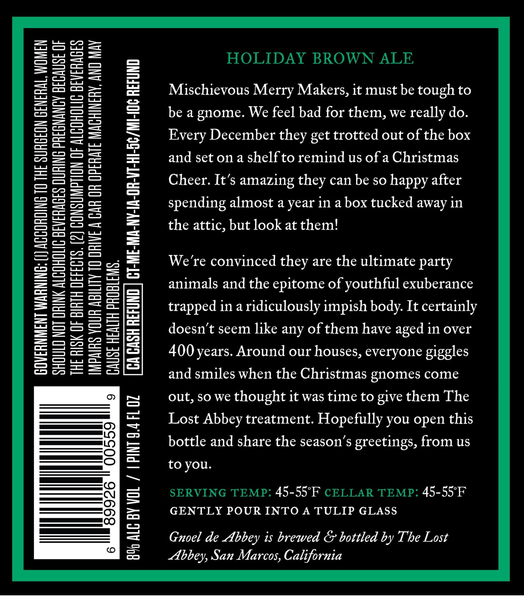 Gnoel de Abbey by The Lost Abbey - beer label
