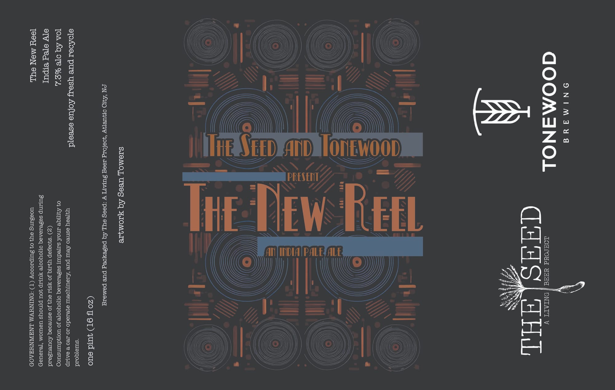 The New Reel by Tonewood Brewing - beer label