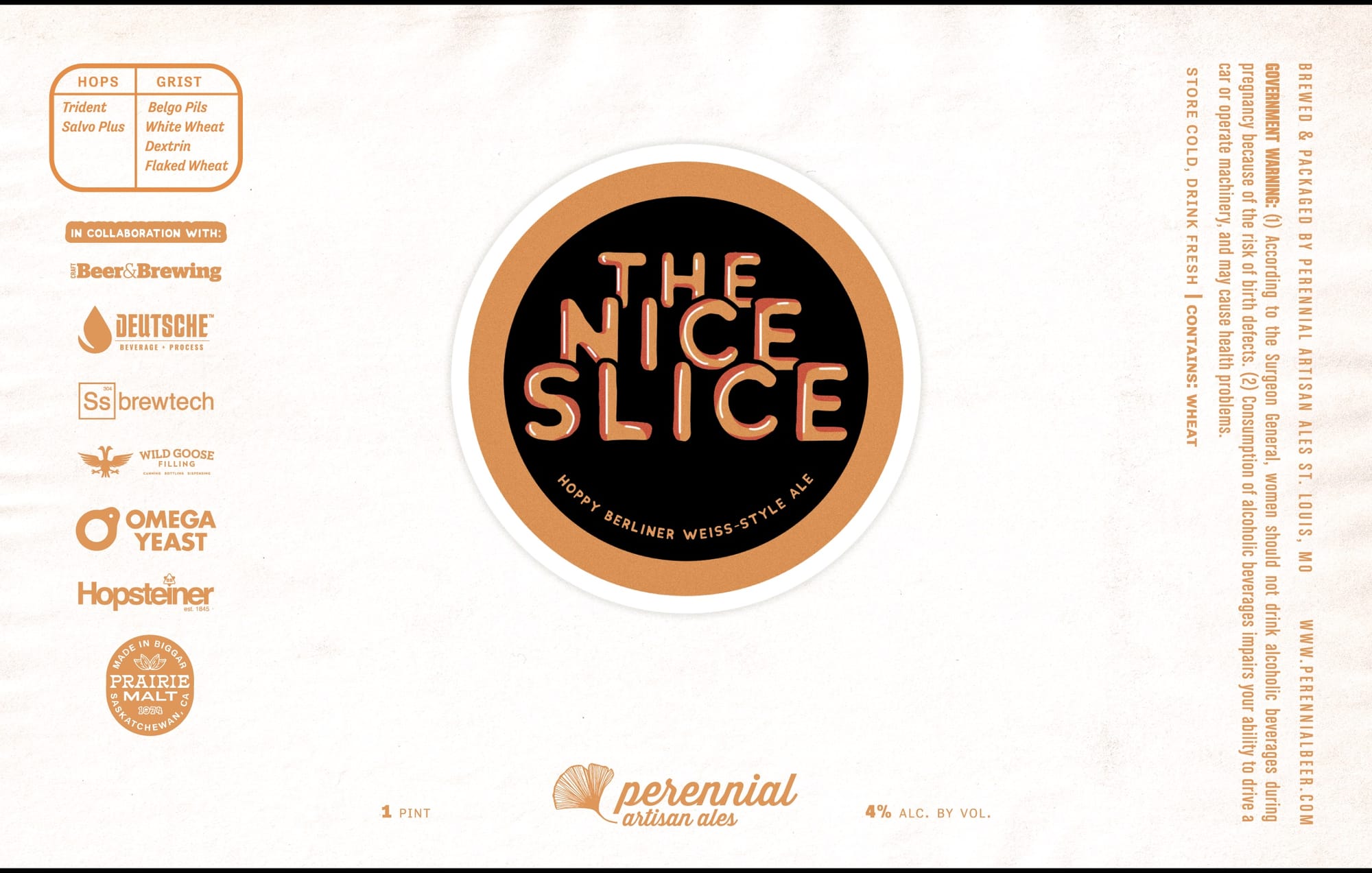 The Nice Slice by Perennial Artisan Ales - beer label