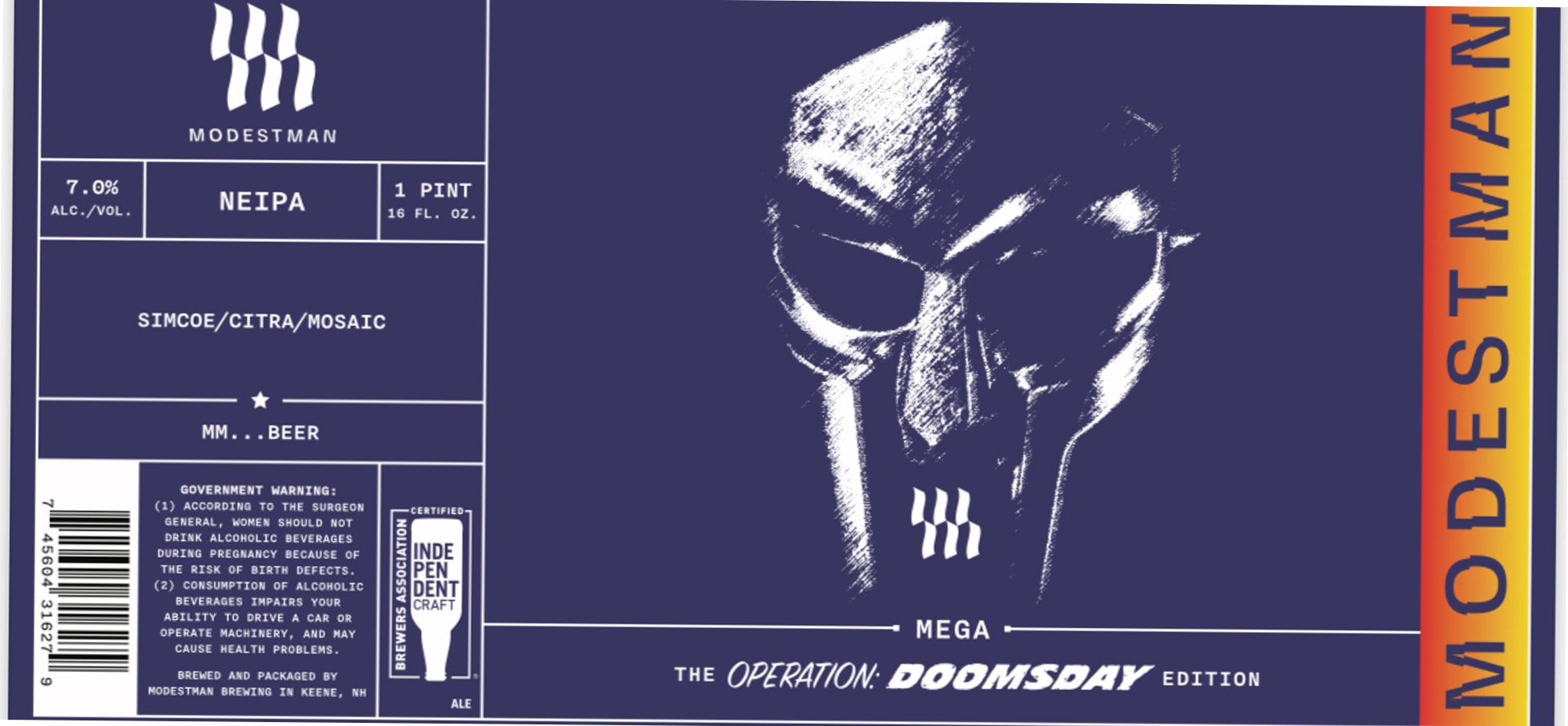 The Operation: Doomsday Edition by Modestman Brewing - beer label