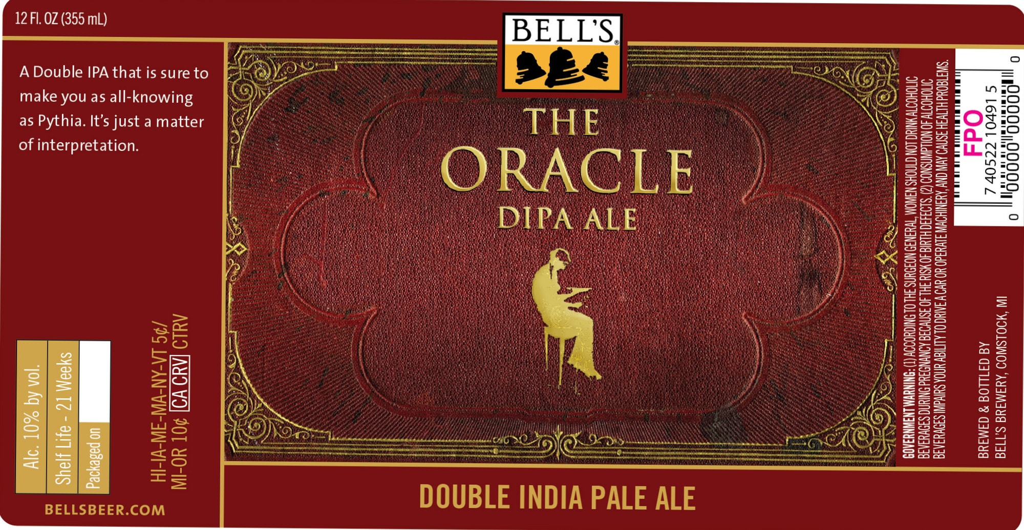 The Oracle by Bell's Brewery - beer label