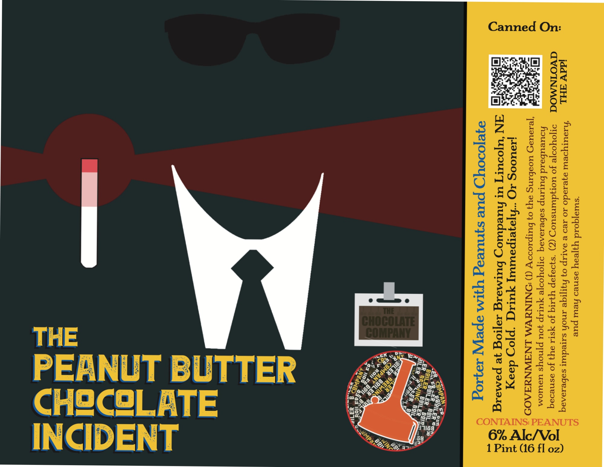 The Peanut Butter Chocolate Incident by The Chocolate Company - beer label