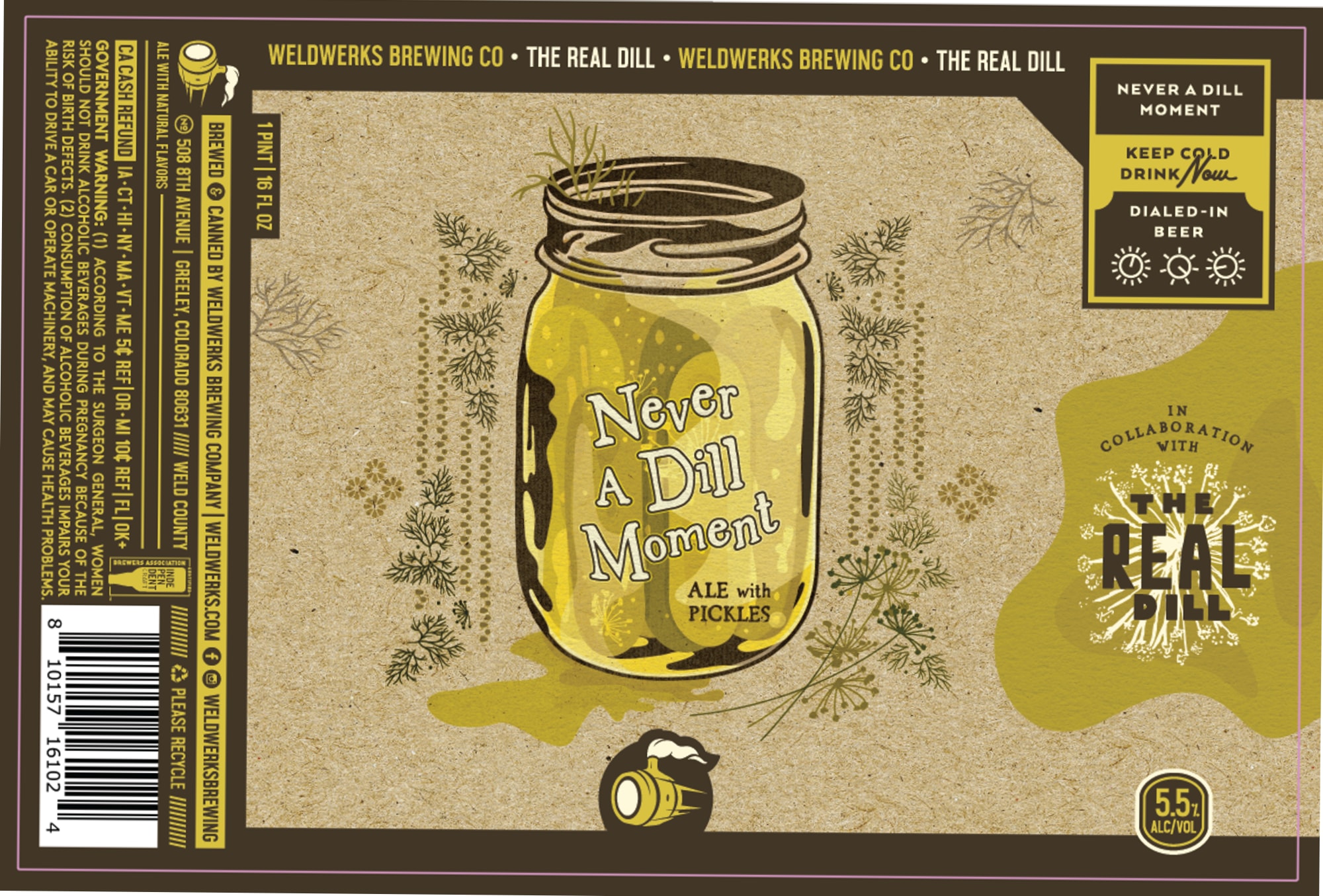 The Real Dill by WeldWerks Brewing Co. - beer label