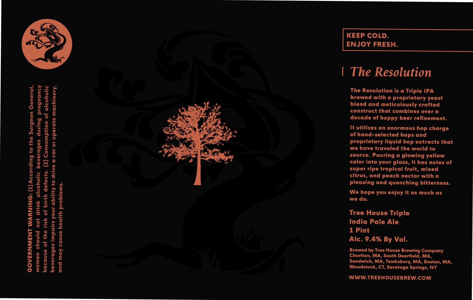 The Resolution by Tree House Brewing Company - beer label