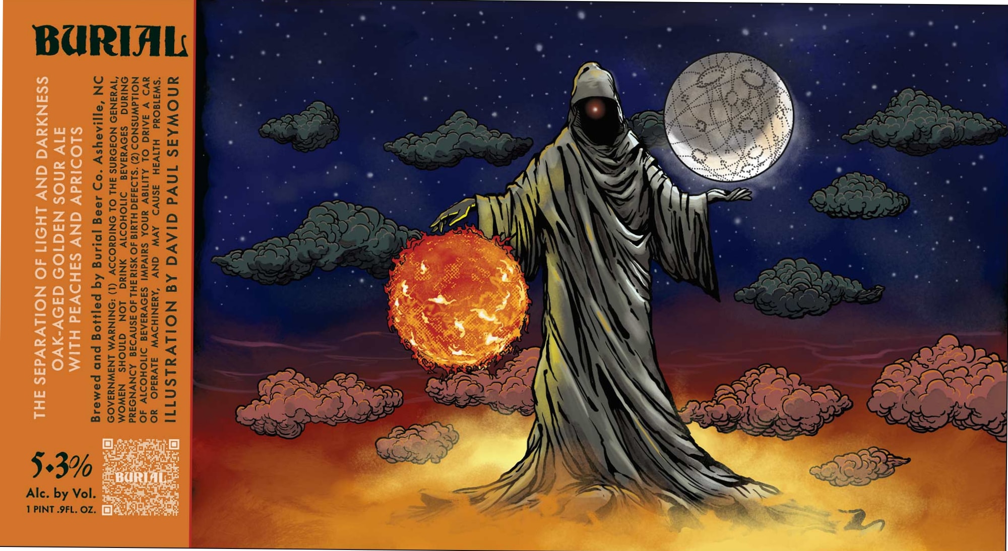 The Separation of Light and Darkness by Burial Beer Co. - beer label