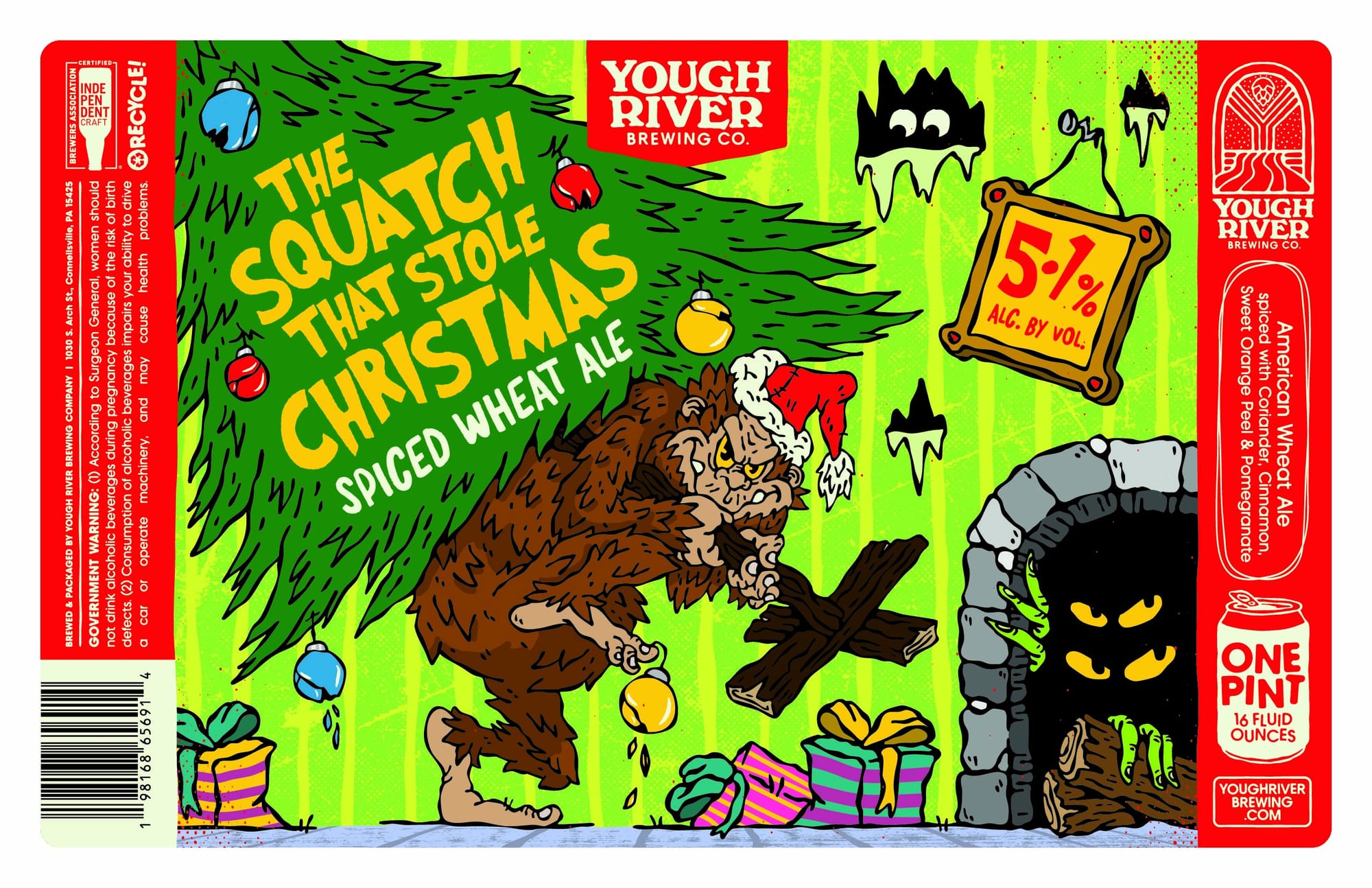 The Squatch That Stole Christmas by Yough River Brewing Co. - beer label