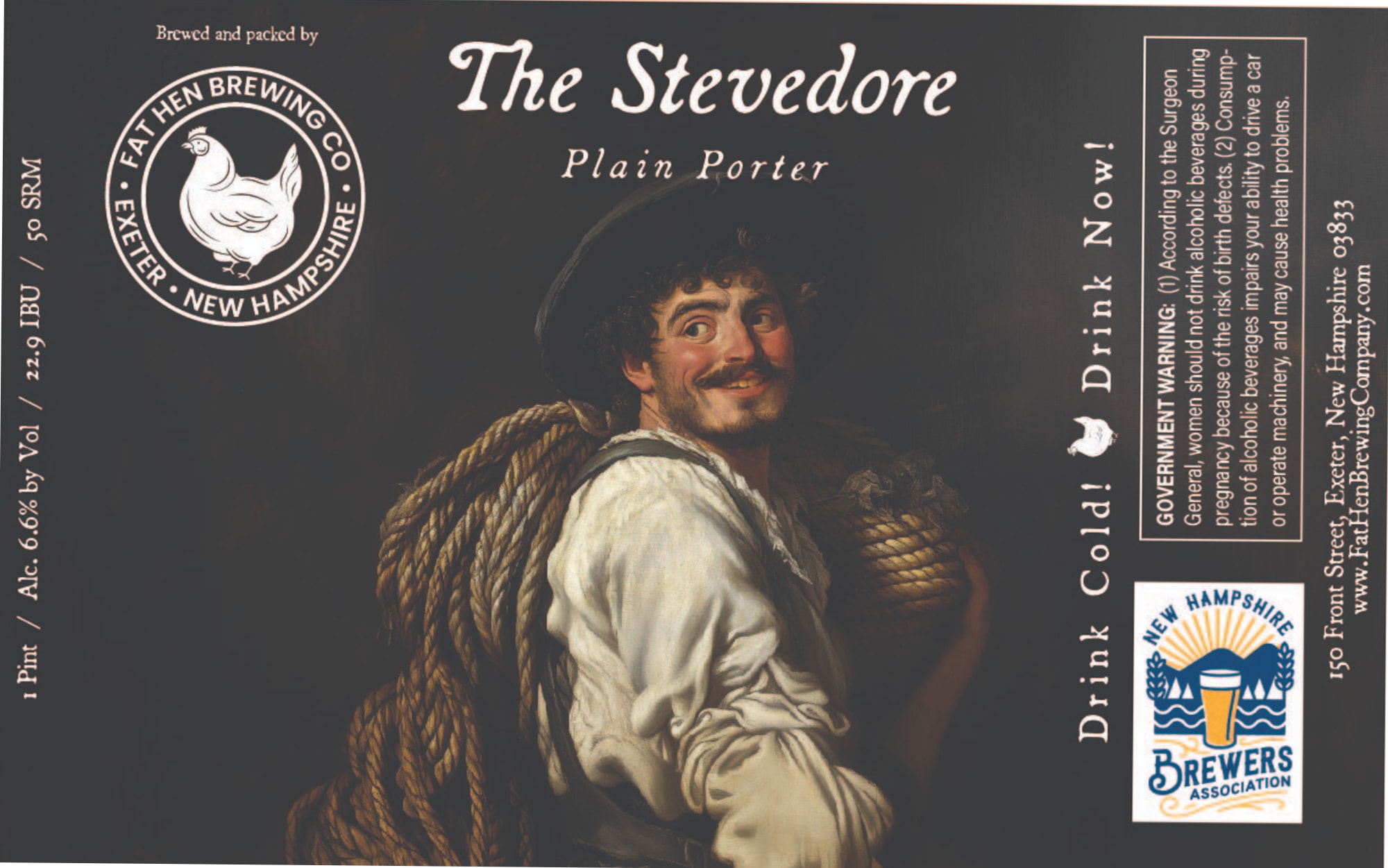 The Stevedore by Fat Hen Brewing Co. - beer label