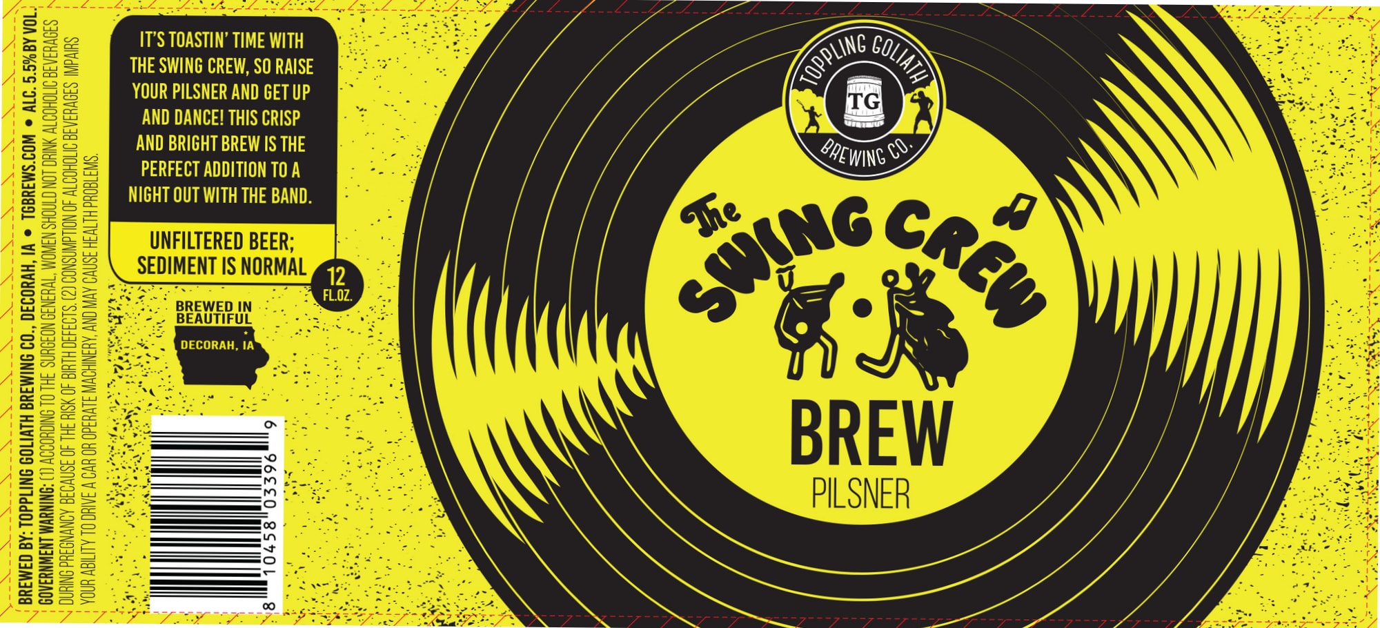 The Swing Crew by Toppling Goliath Brewing Co. - beer label
