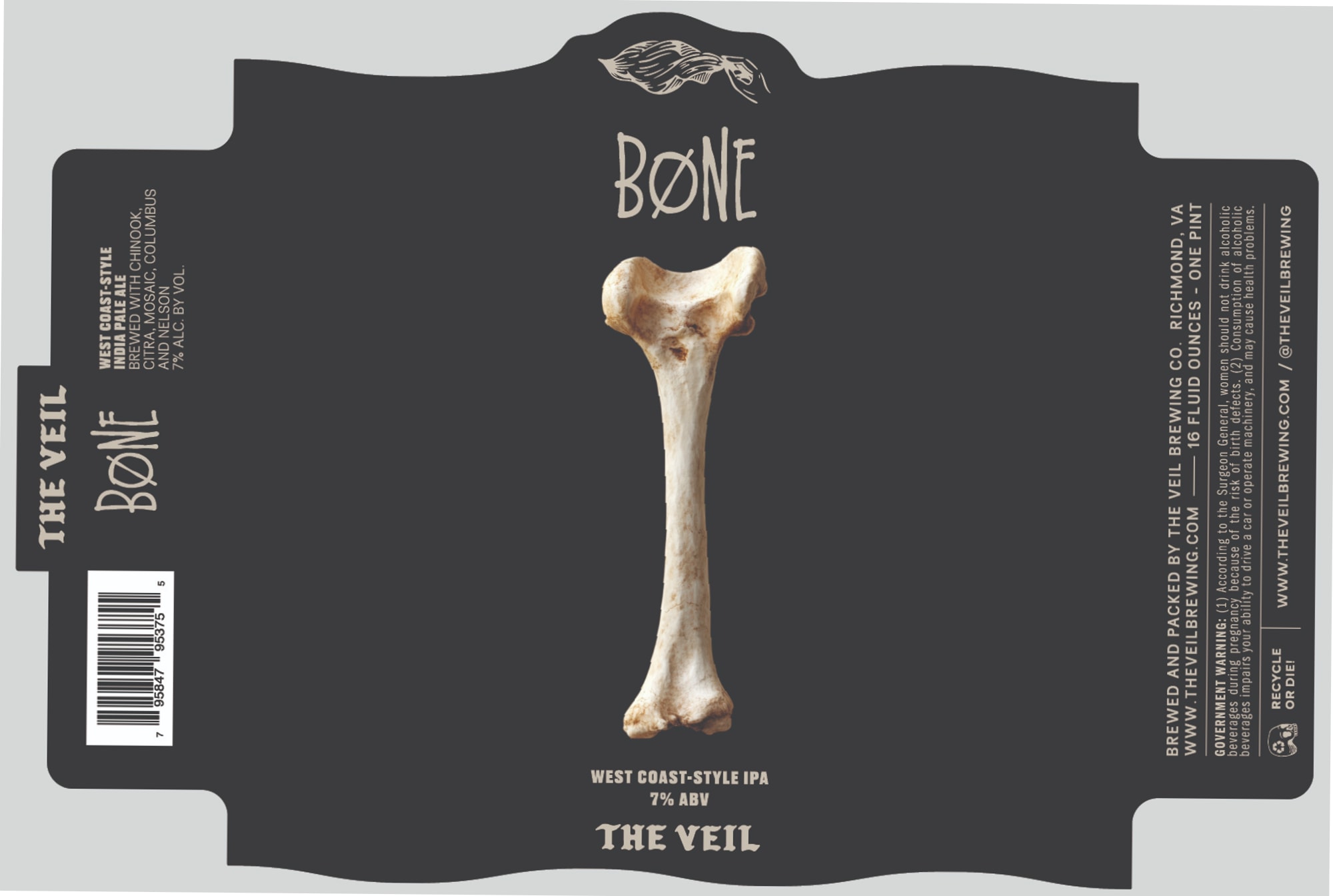 Bone by The Veil Brewing Co. - beer label