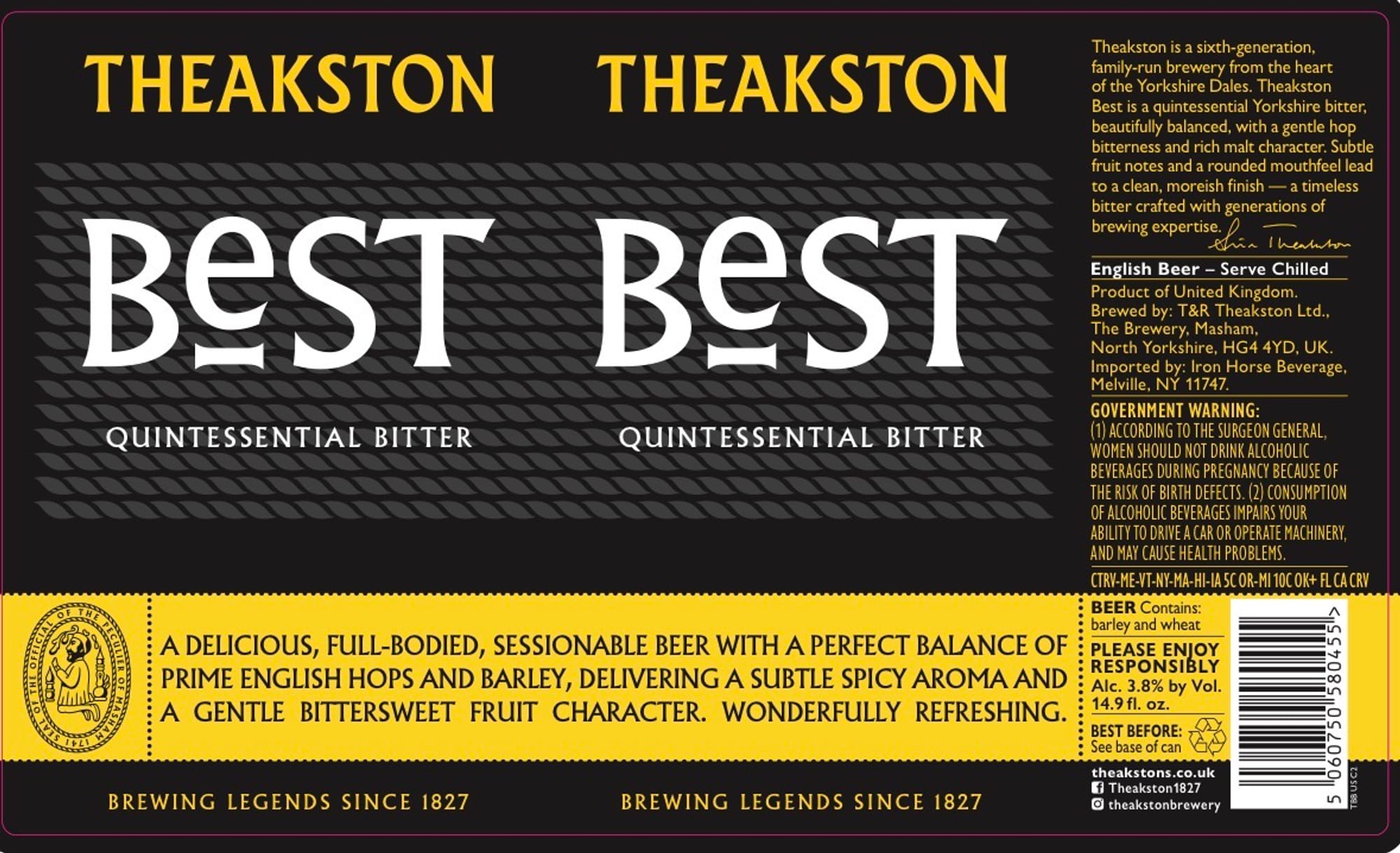Best Best by Theakston - beer label