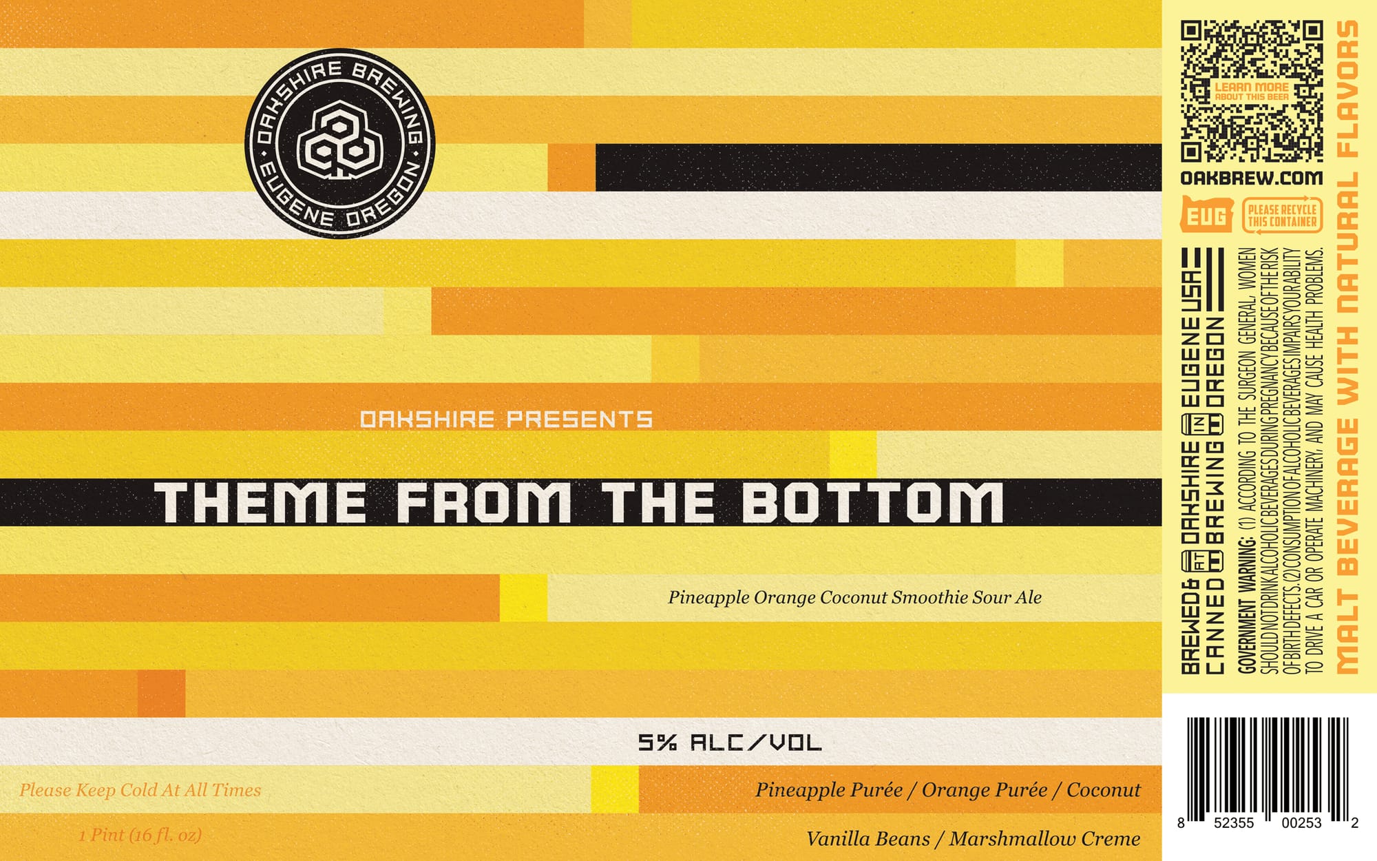 Theme From The Bottom by Oakshire Brewing - beer label