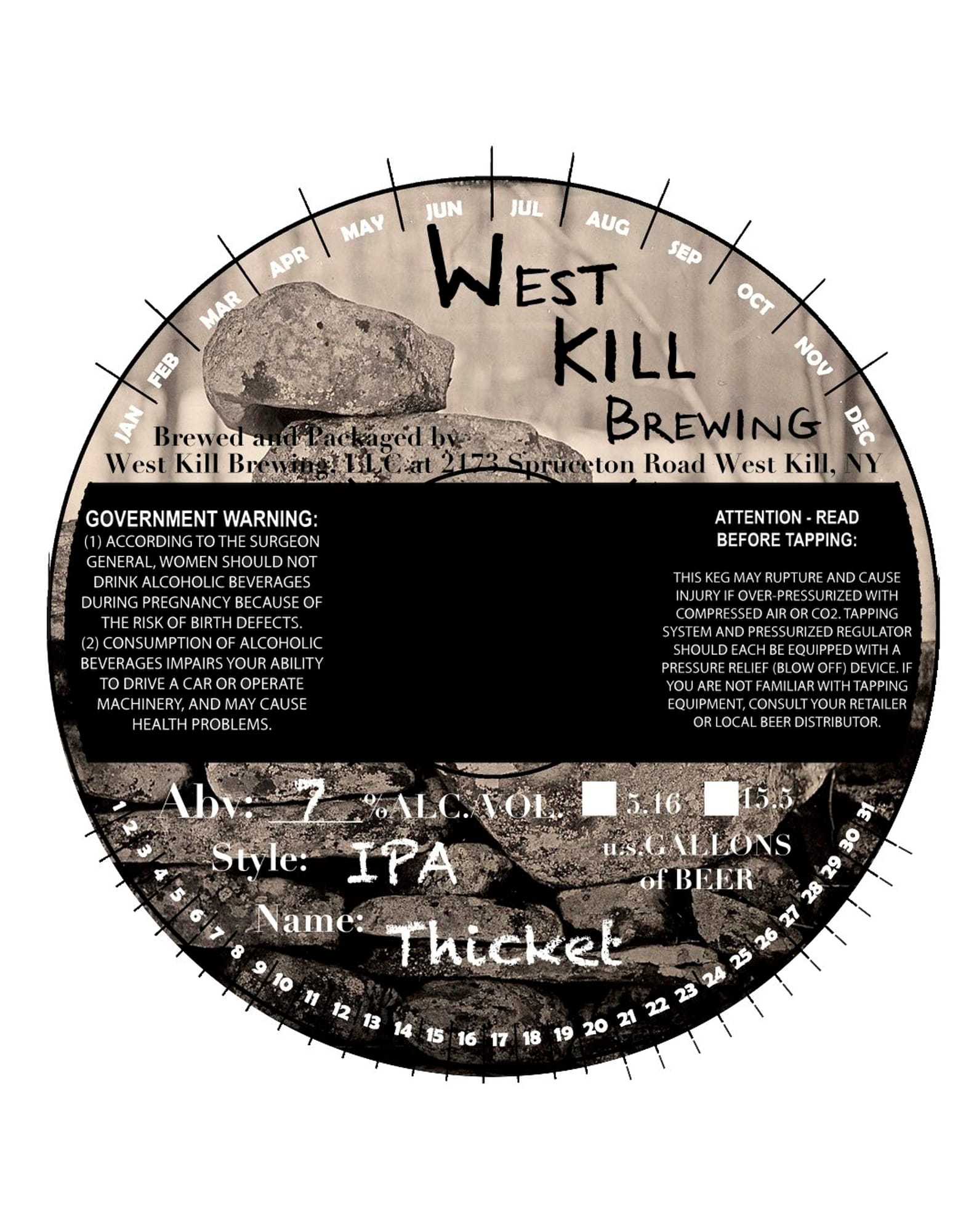 Thicket by West Kill Brewing - beer label