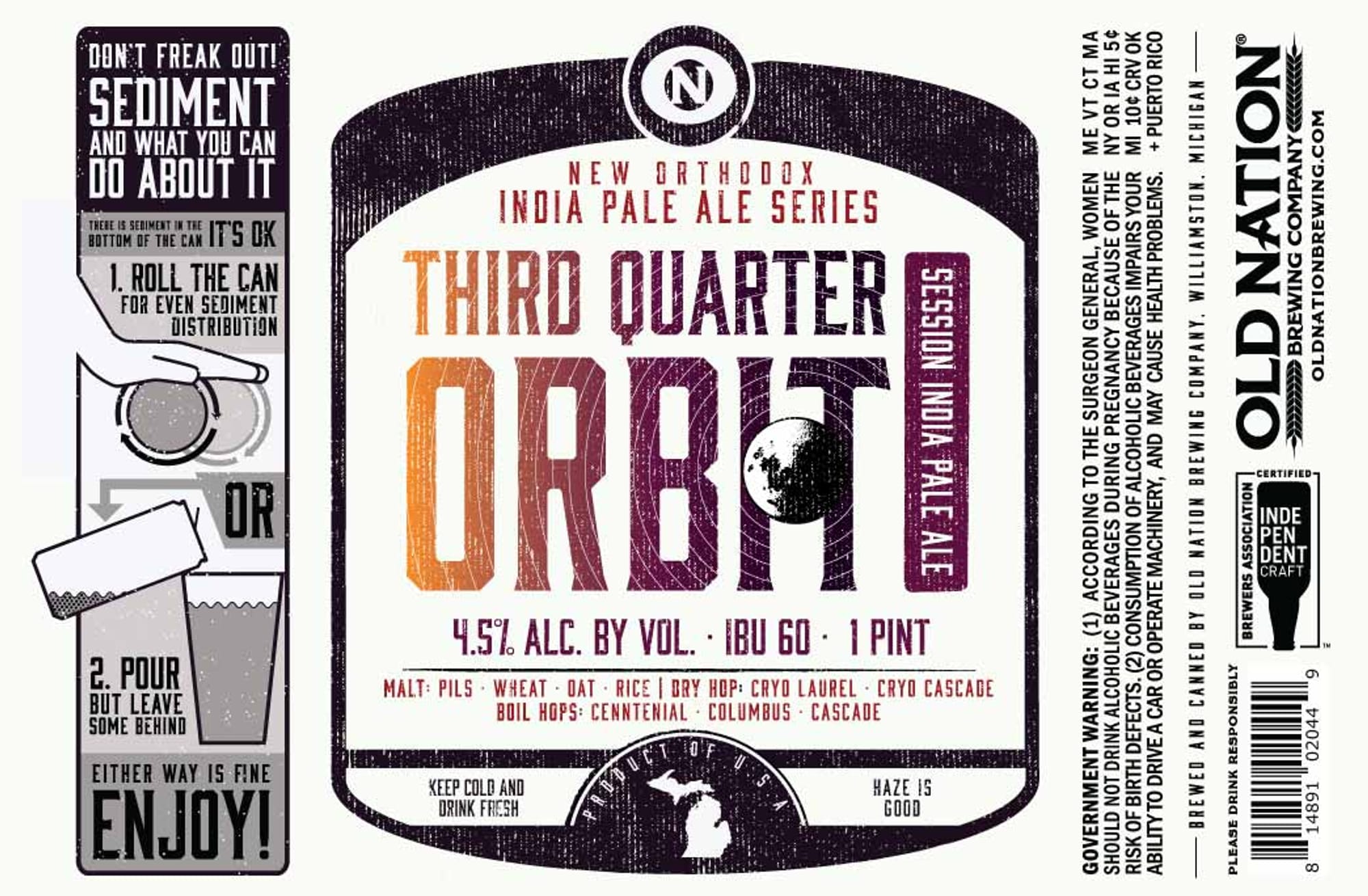 Third Quarter Orb by Old Nation Brewing Company - beer label