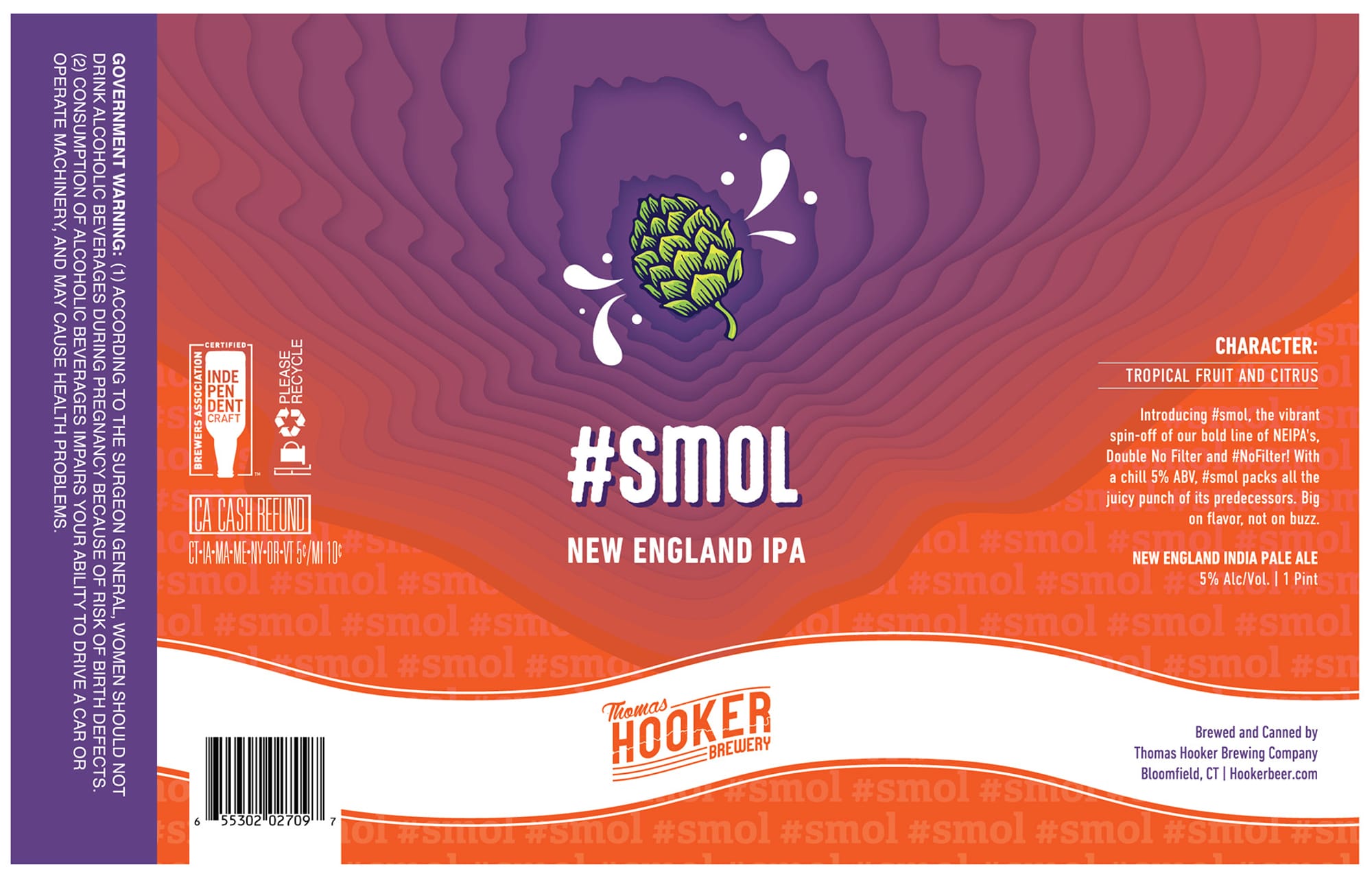 #smol by Thomas Hooker Brewery - beer label