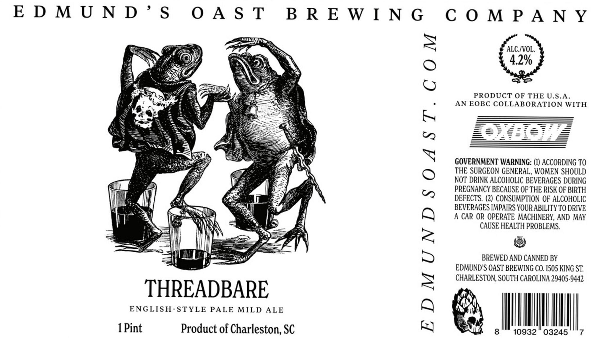 Threadbare by Edmund's Oast Brewing Company - beer label