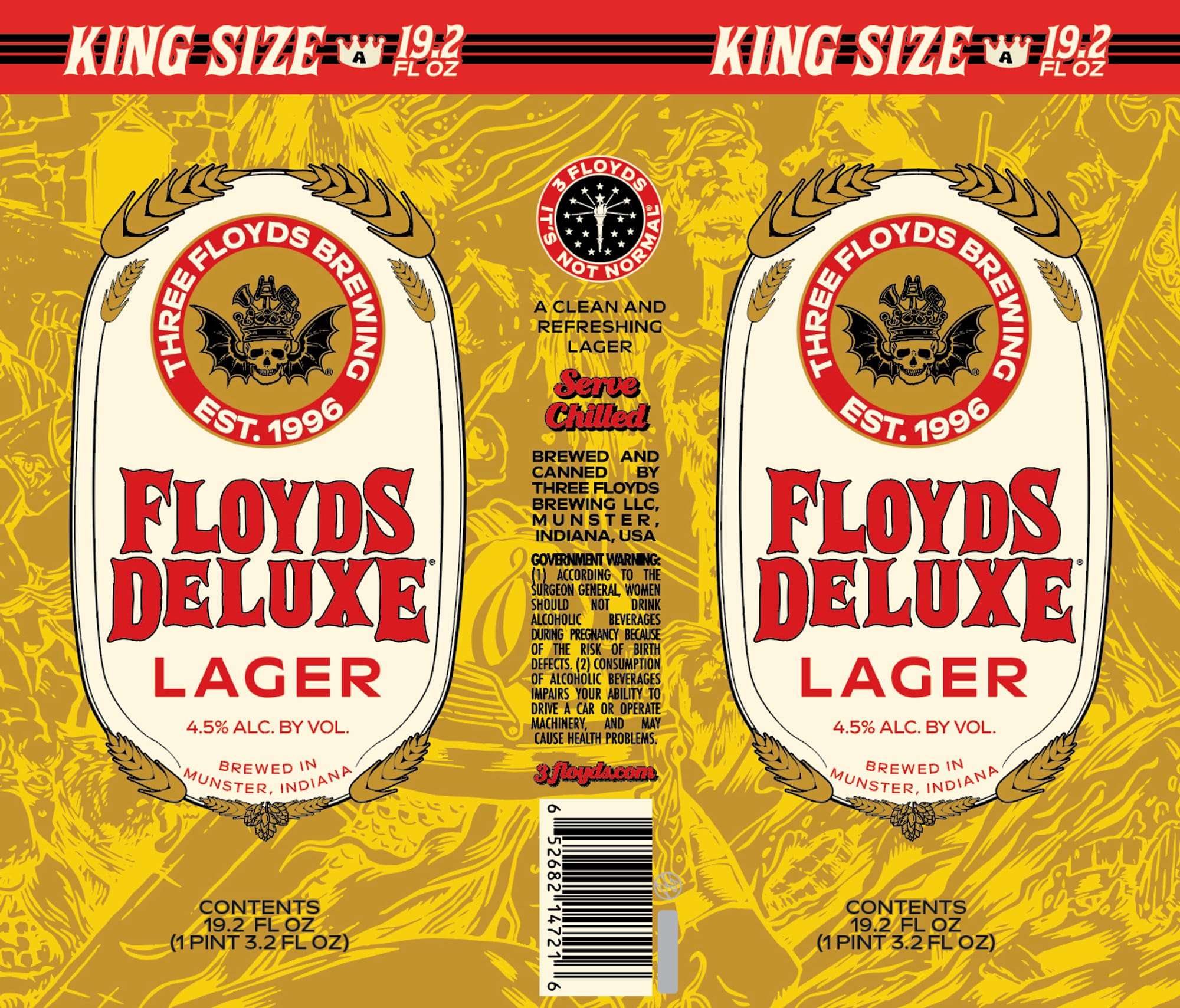 Deluxe Lager by Three Floyds Brewing - beer label