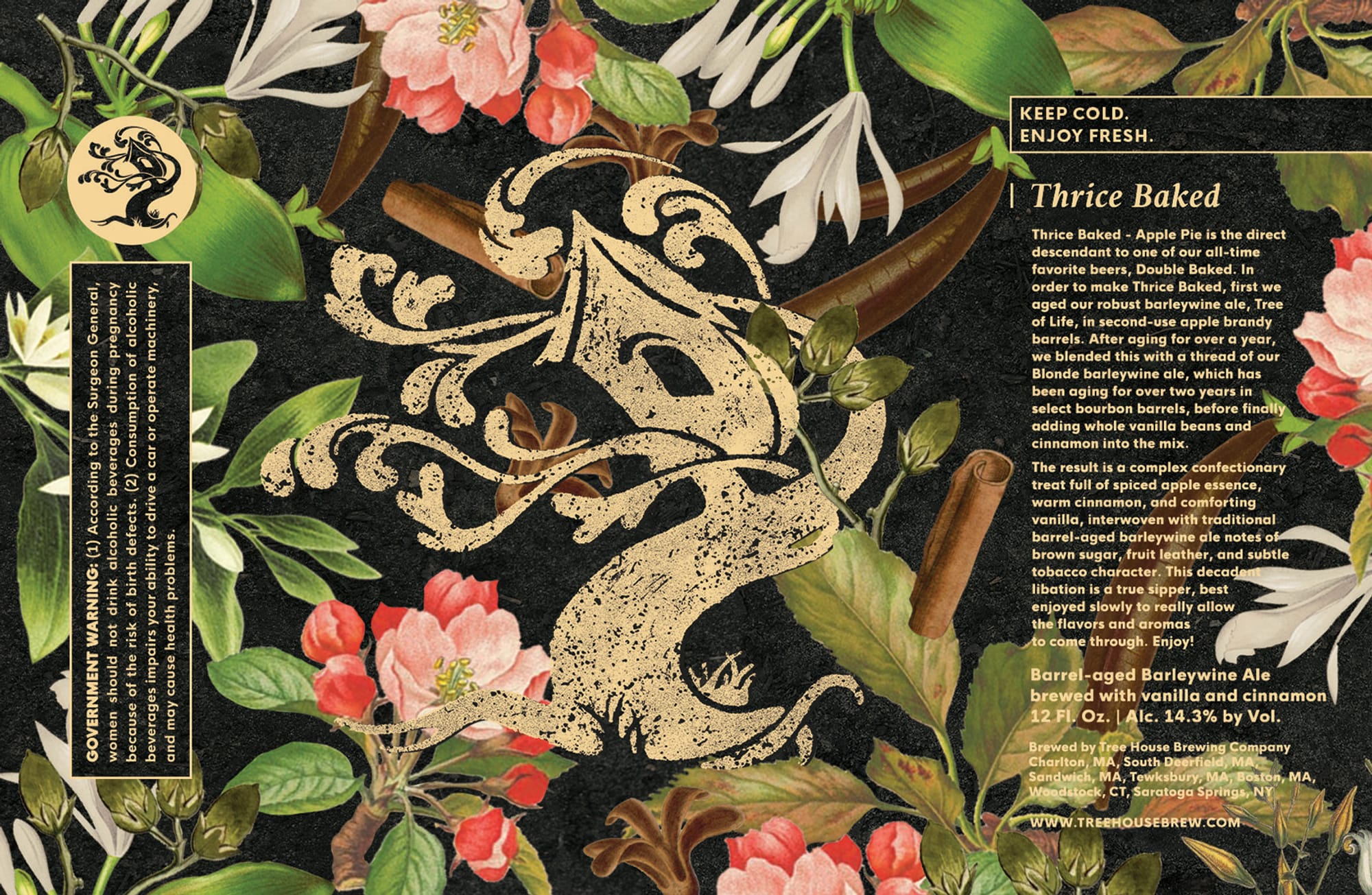 Thrice Baked by Tree House Brewing Company - beer label