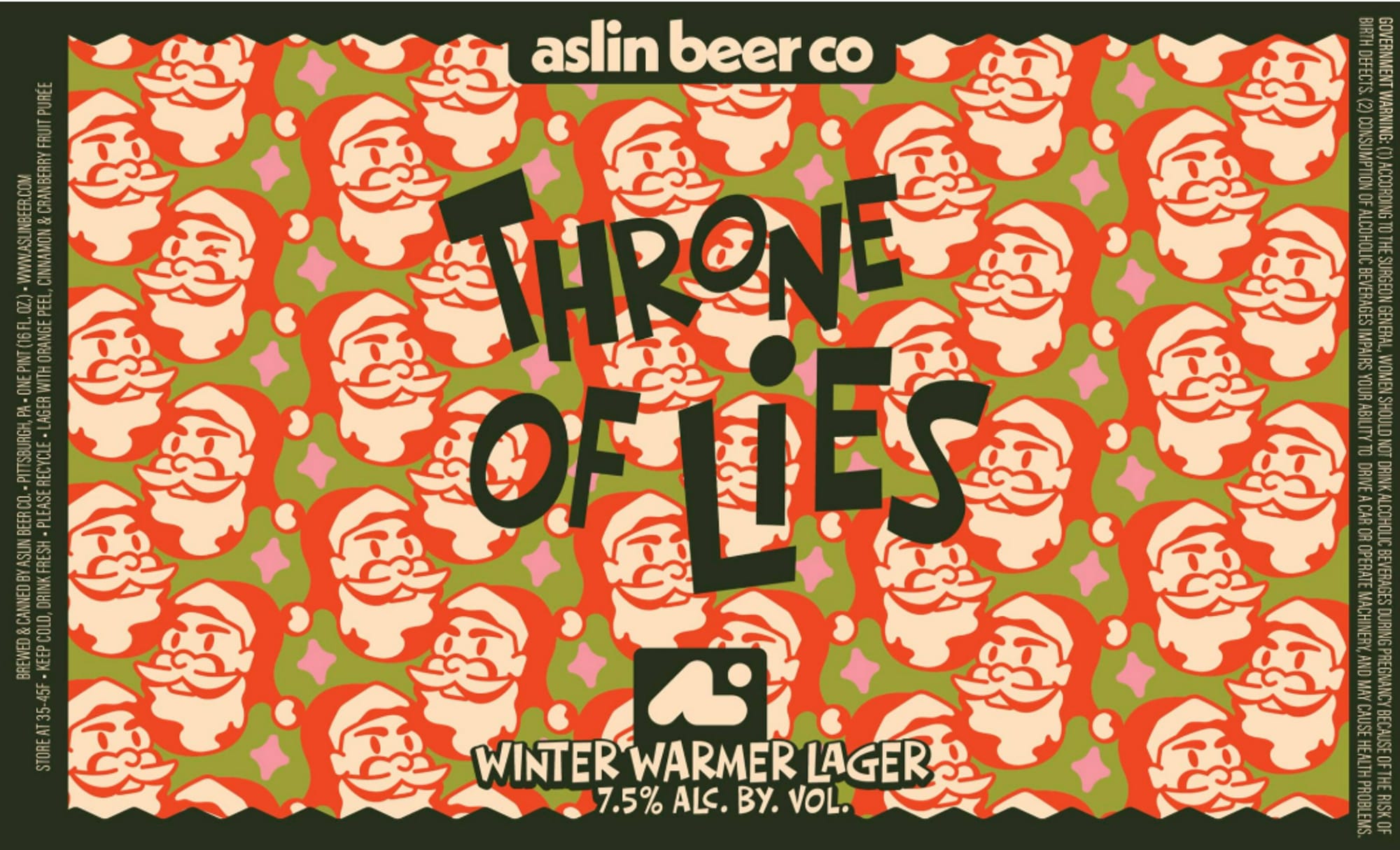 Throne of Lies by Aslin Beer Co. - beer label
