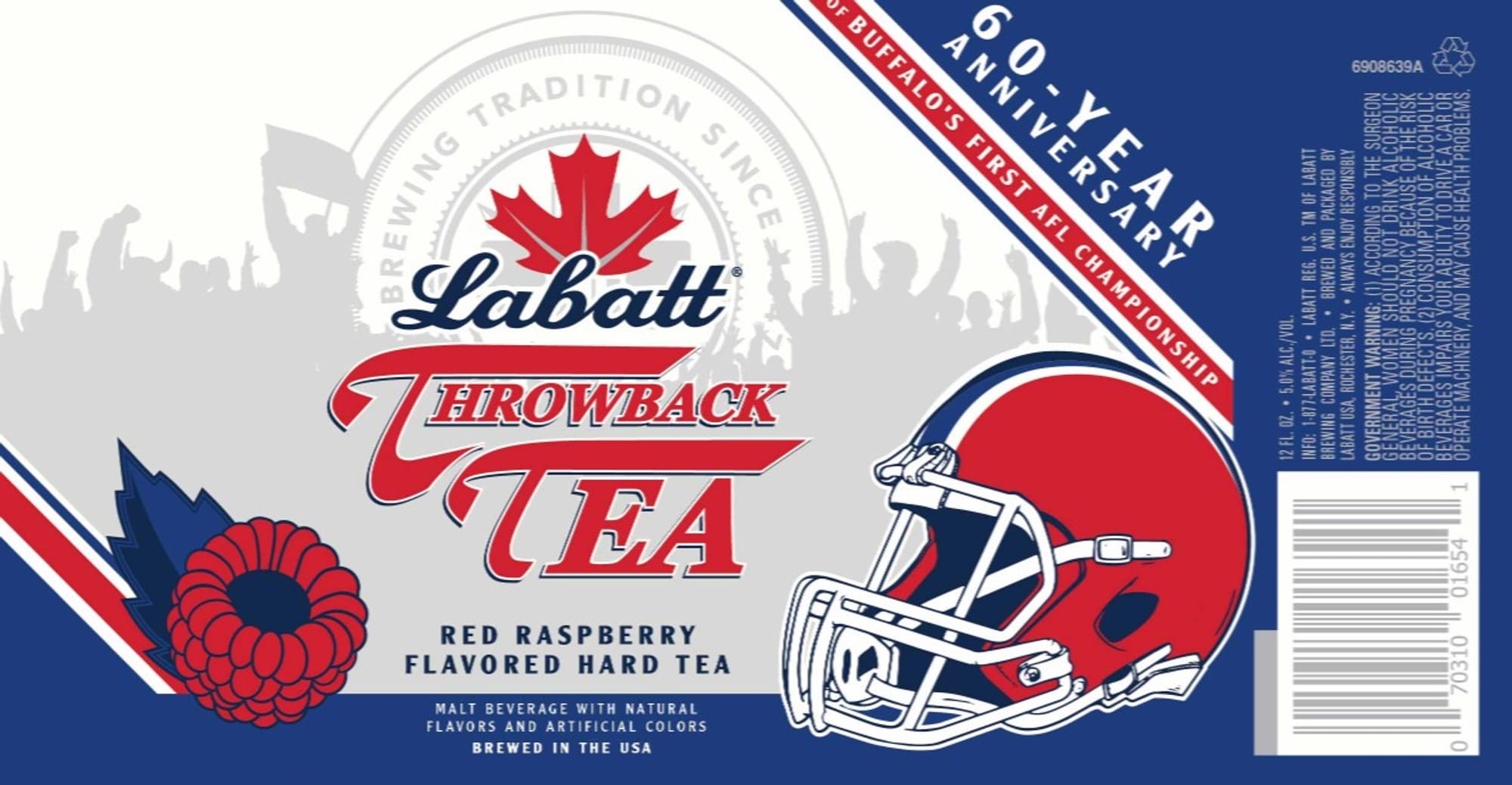 Throwback Tea by Labatt - beer label
