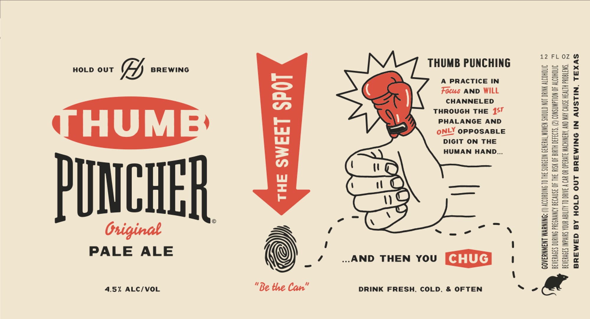 Thumb Puncher by Hold Out Brewing - beer label