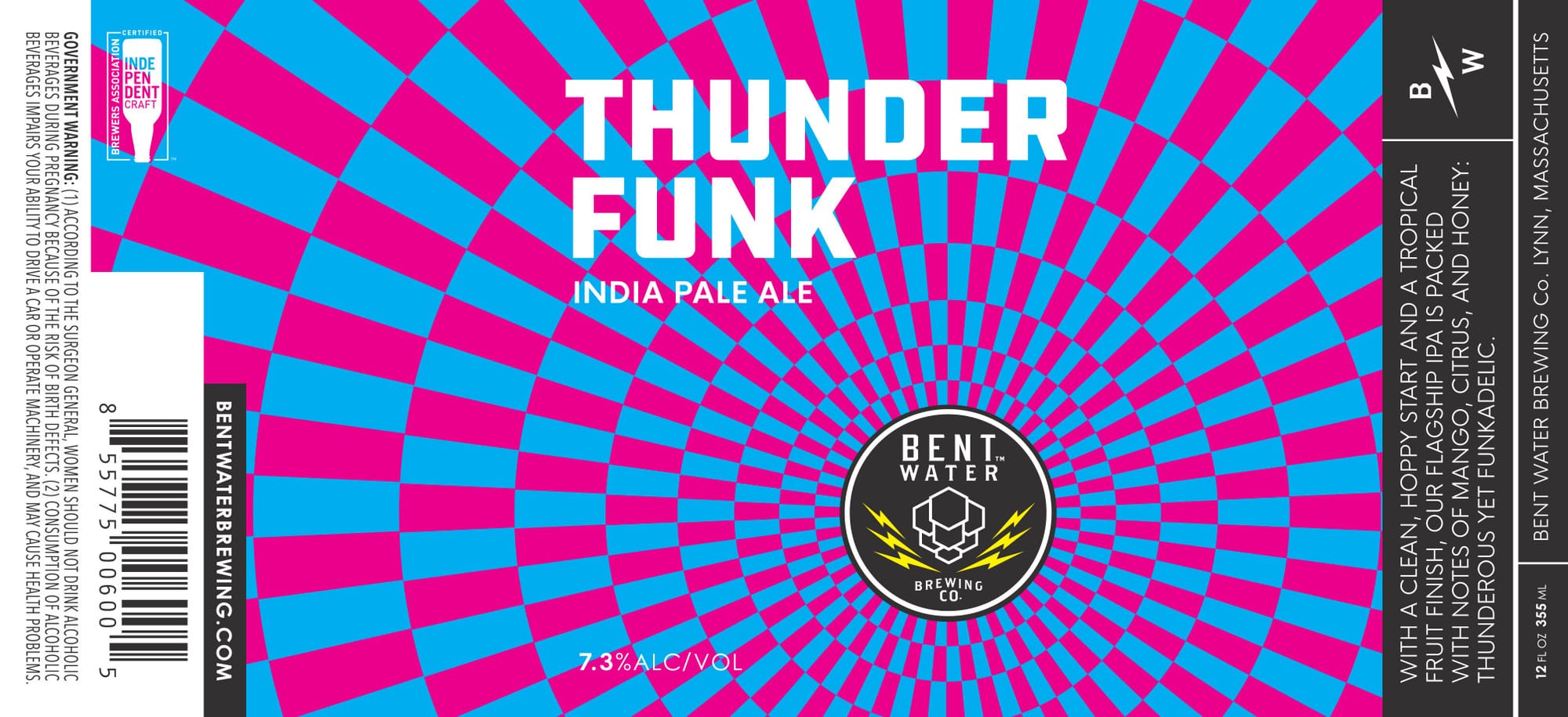 Thunder Funk by Bent Water Brewing Co. - beer label