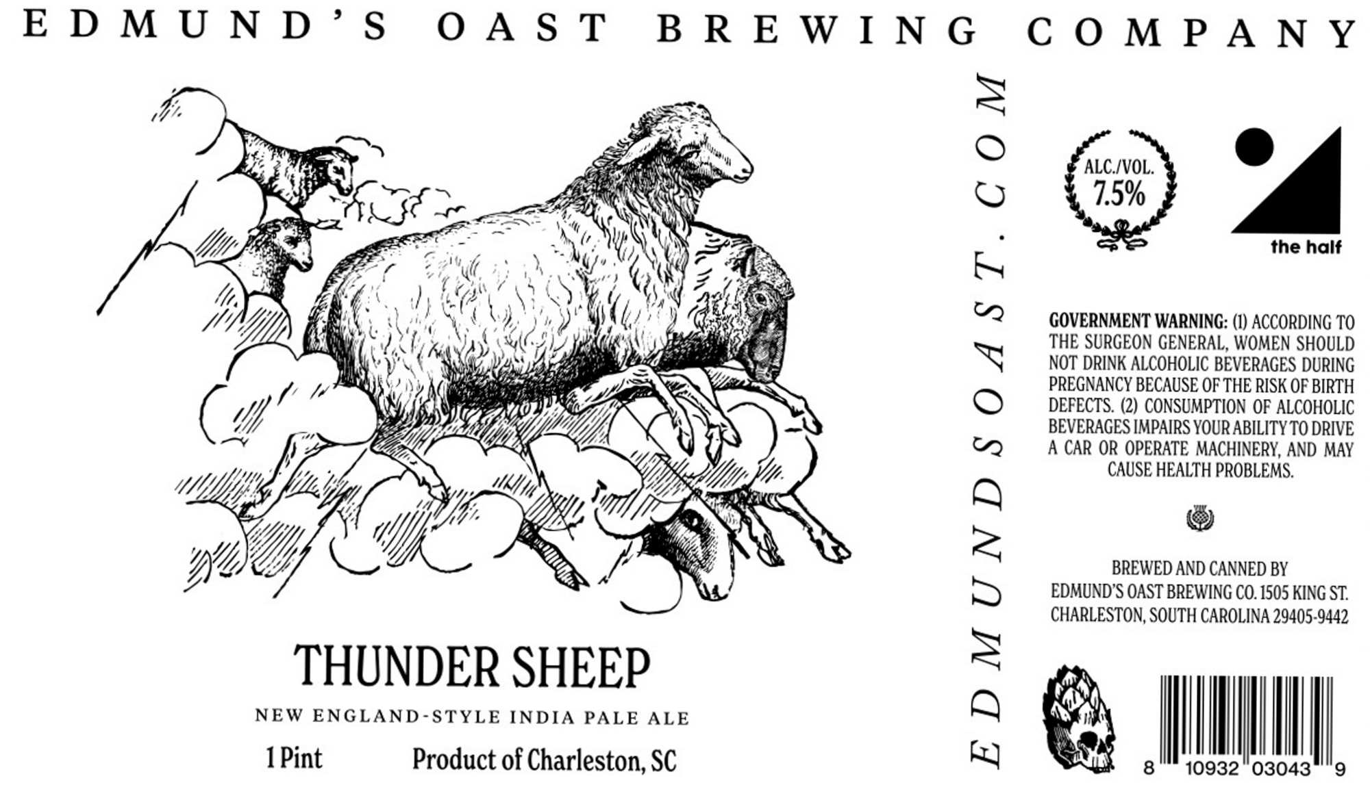 Thunder Sheep by Edmund's Oast Brewing Co. - beer label