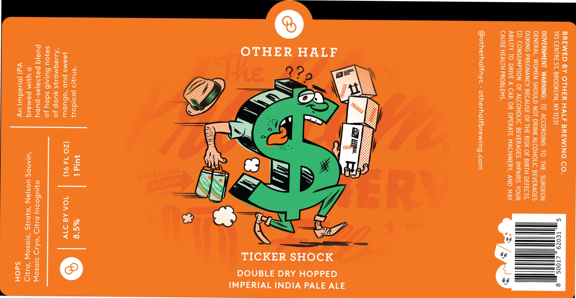 Ticker Shock by Other Half Brewing Co. - beer label