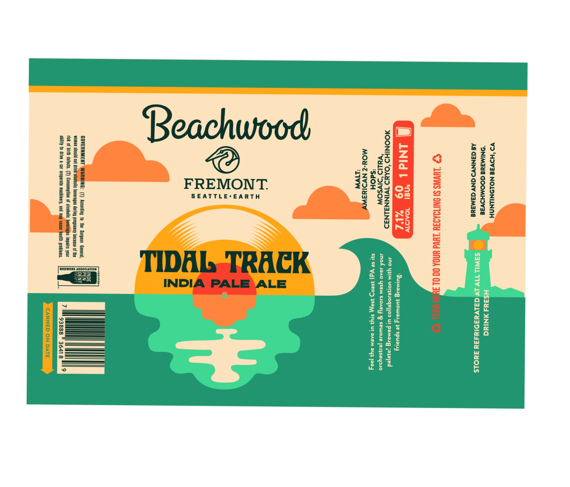 Tidal Track by Fremont Brewing - beer label