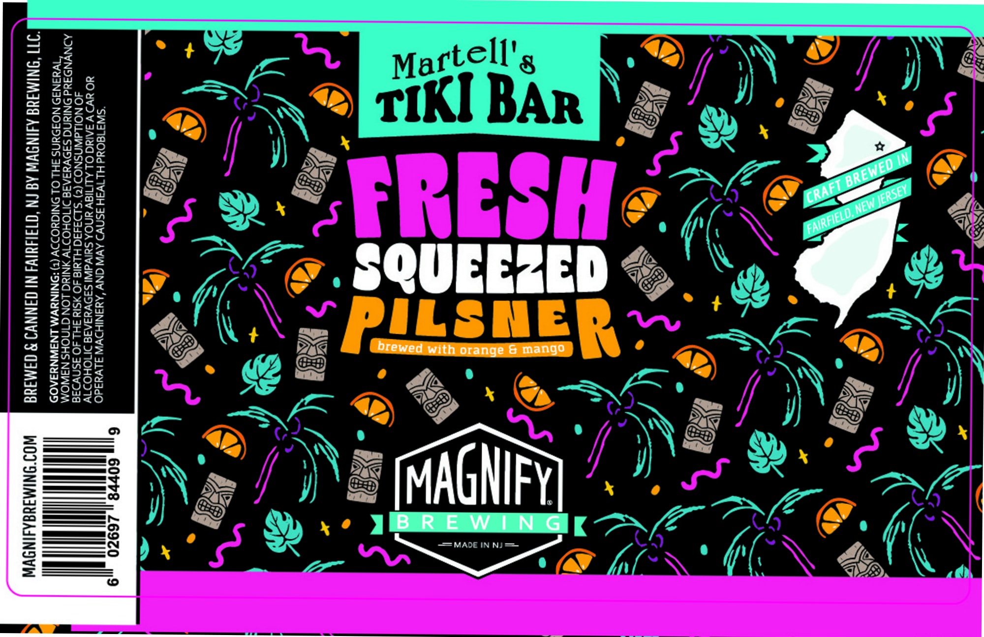 Tiki Bar Fresh Squeezed by Magnify Brewing - beer label