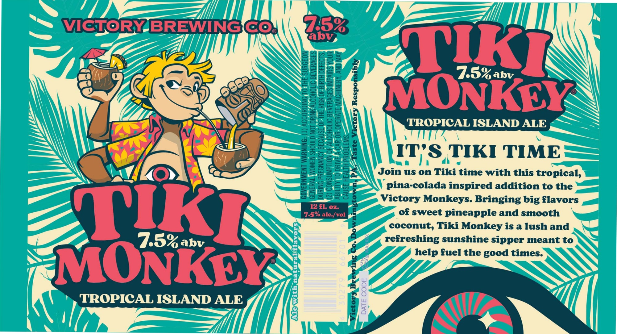 Tiki Monkey by Victory Brewing Co. - beer label