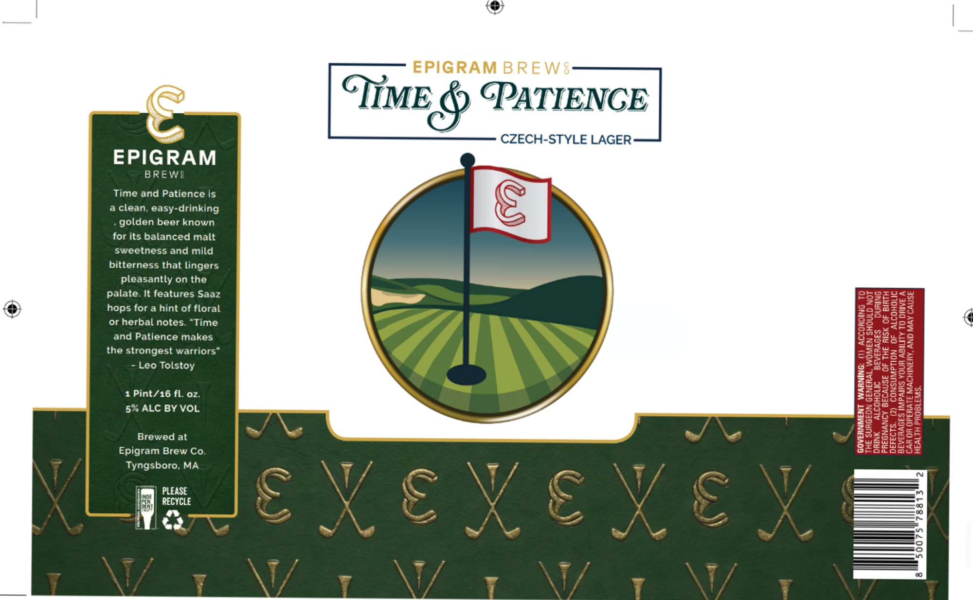 Time & Patience by Epigram Brewing - beer label