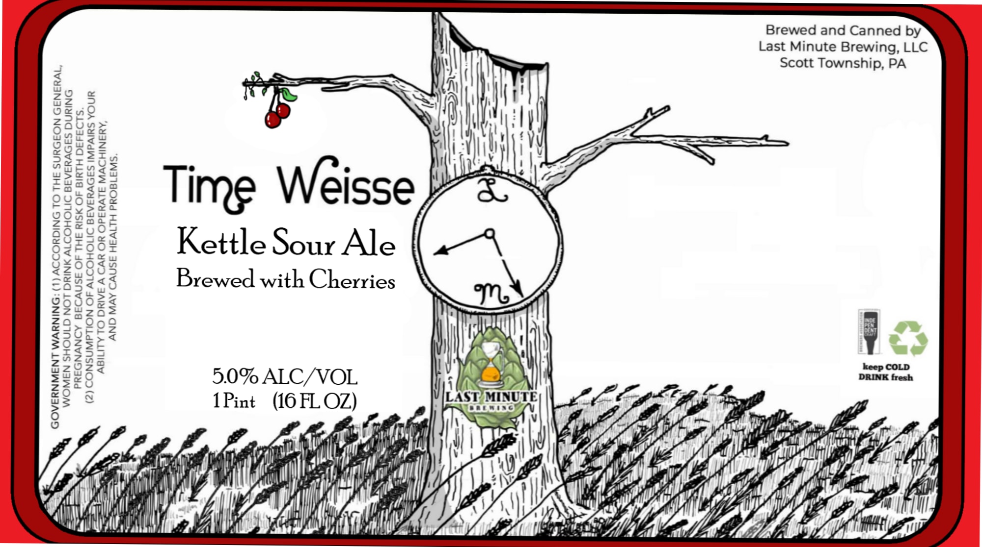 Time Weisse by Last Minute Brewing - beer label