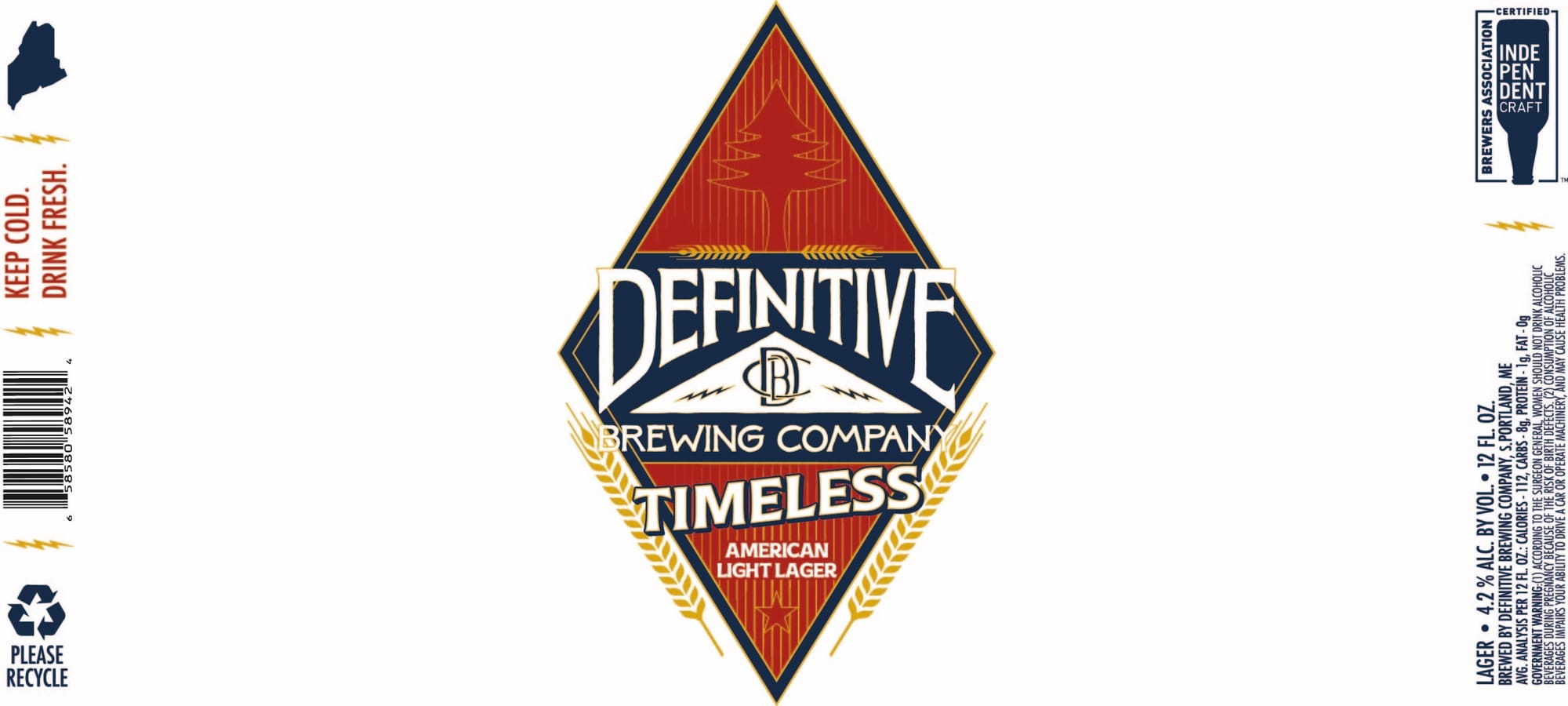 Timeless by Definitive Brewing Company - beer label