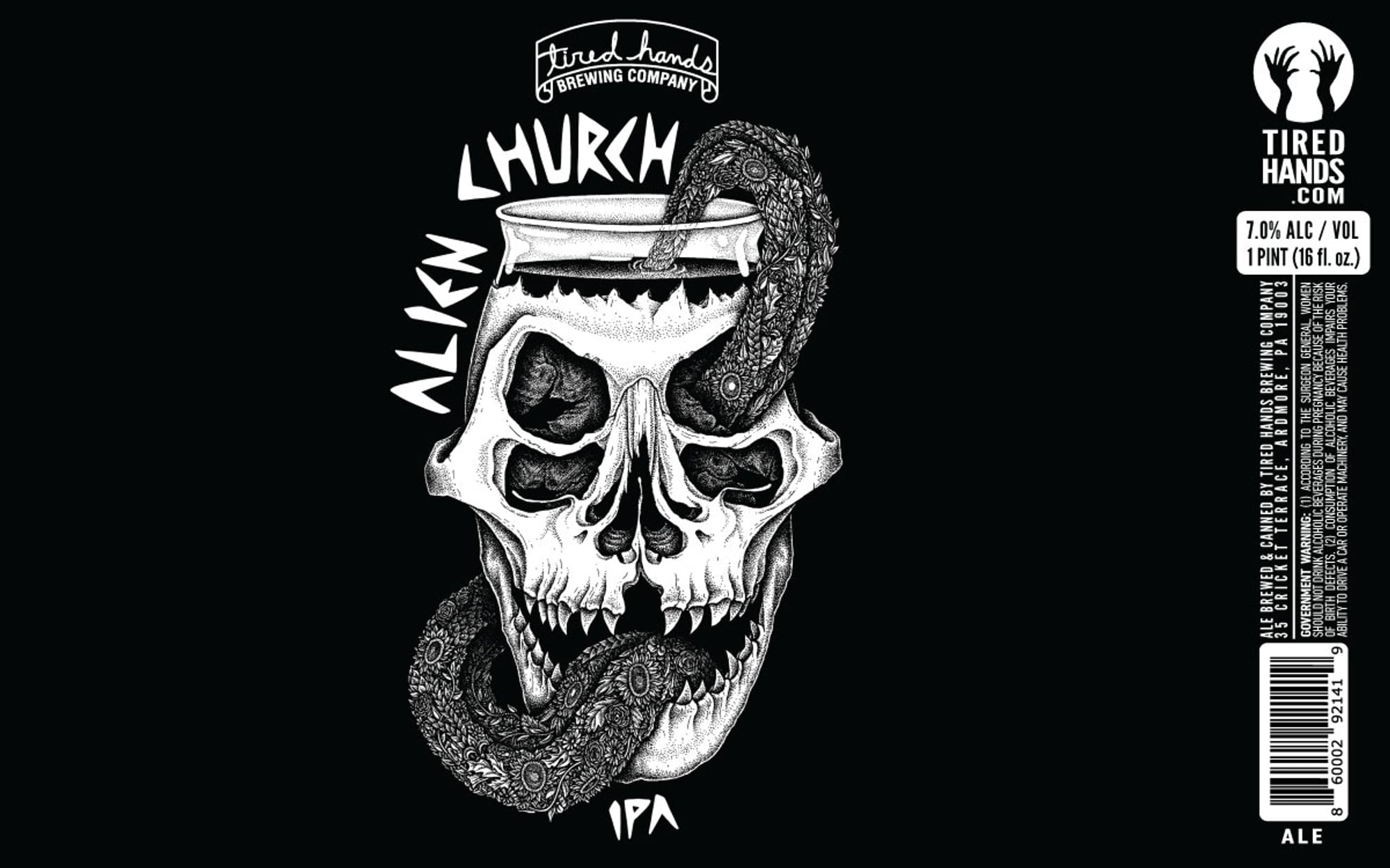 Church Alien by Tired Hands Brewing Company - beer label