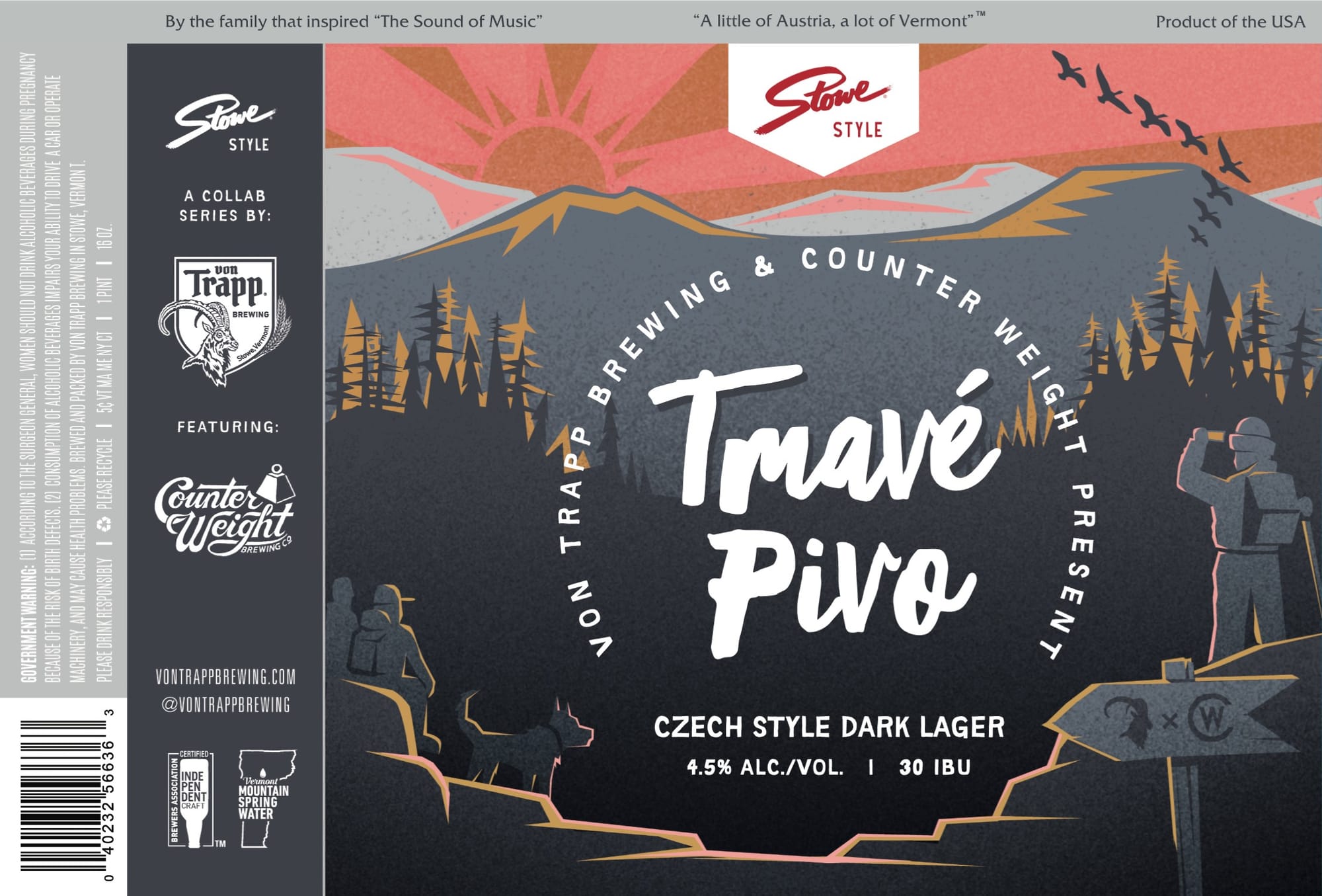 Tmavé Pivo by Stone & von Trapp Brewing - beer label