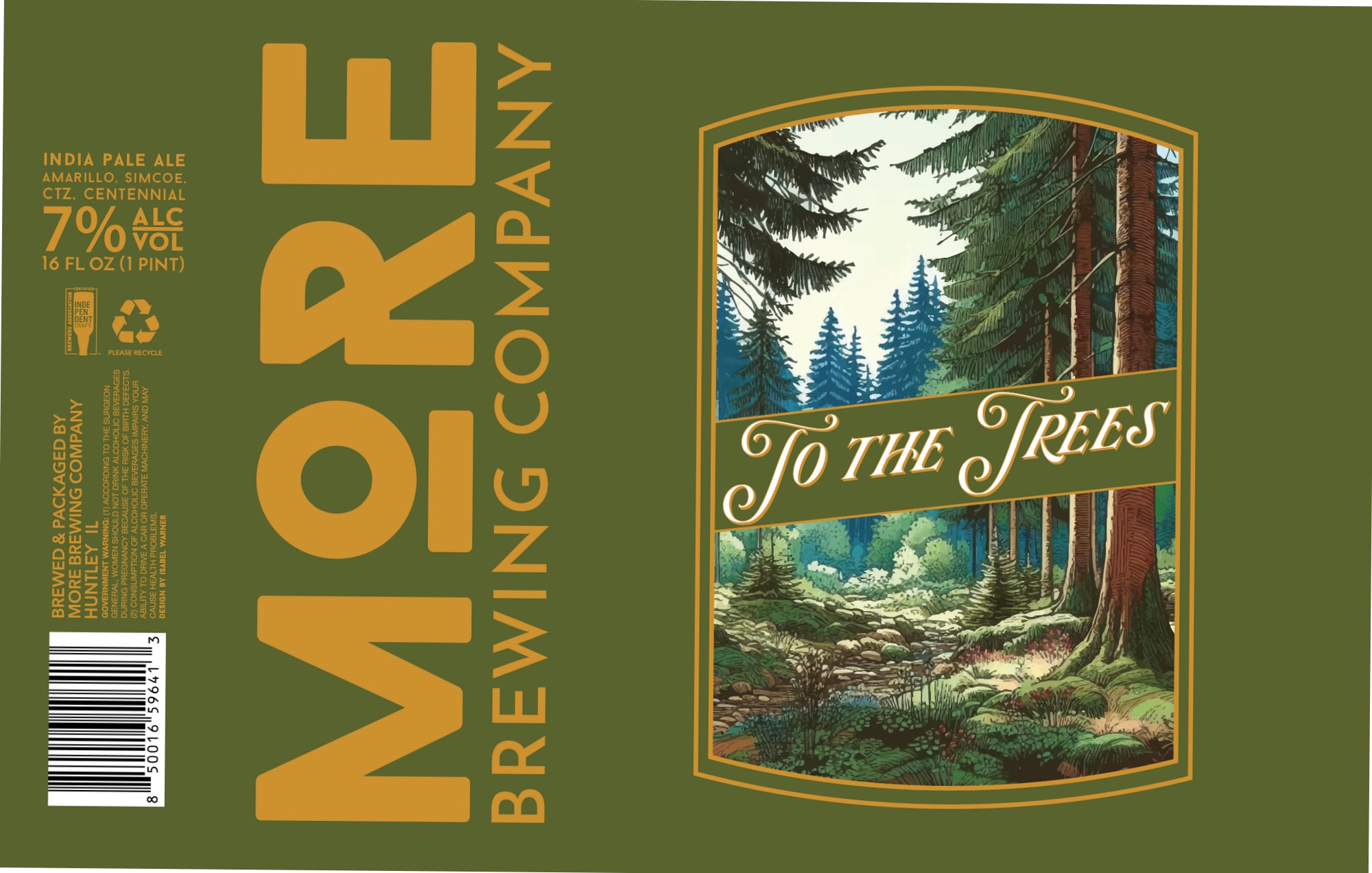 To the Trees by More Brewing Company - beer label