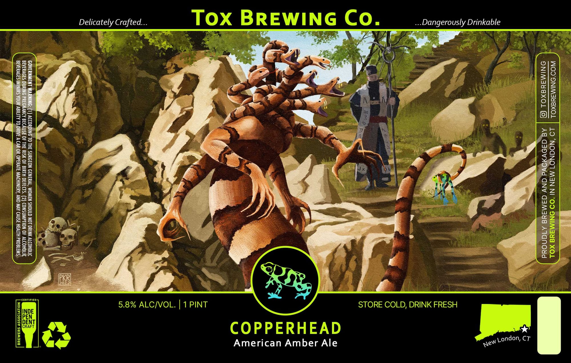 Copperhead by Tox Brewing Co. - beer label