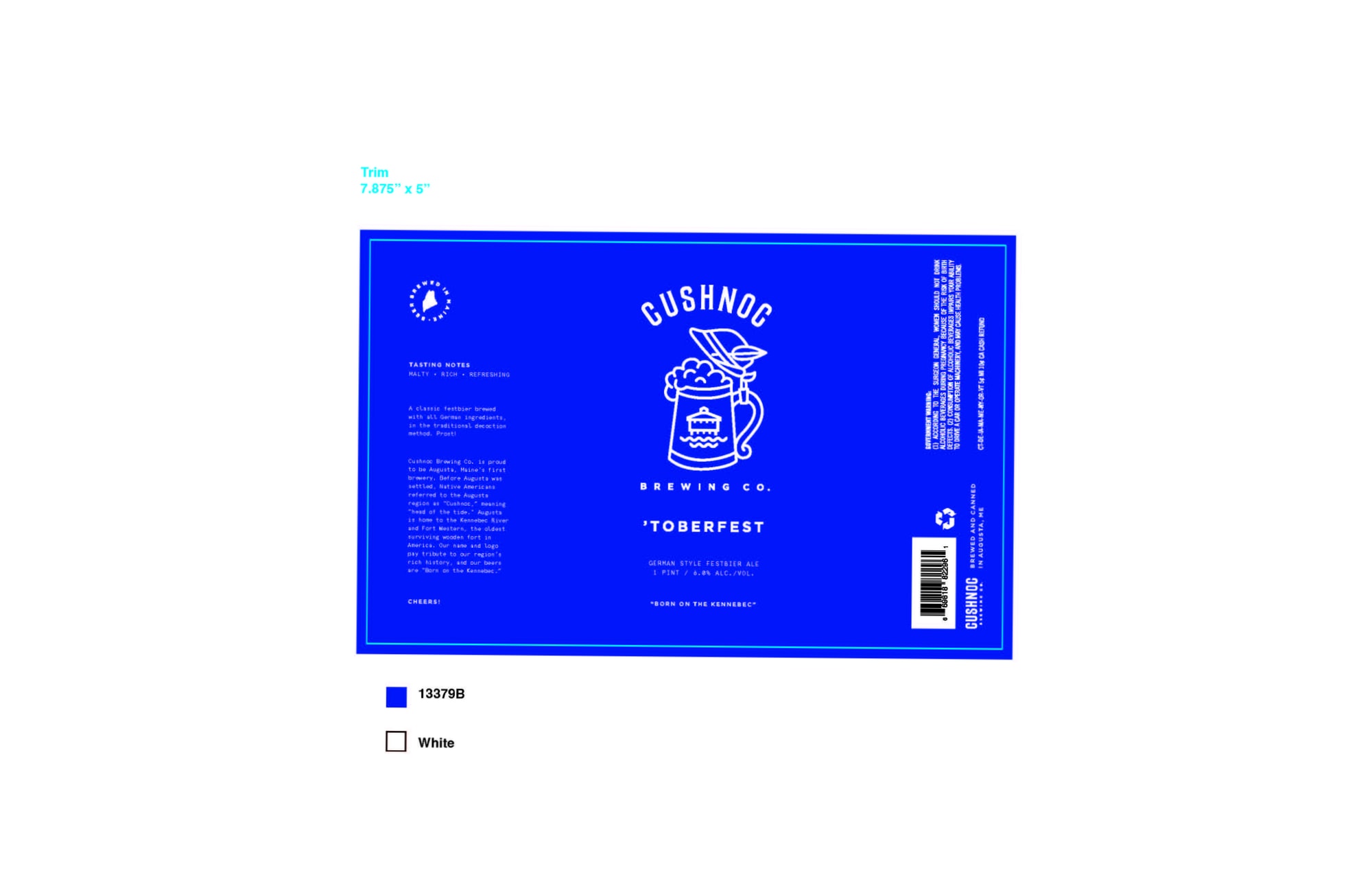 Toberfest by Cushnoc Brewing Co. - beer label