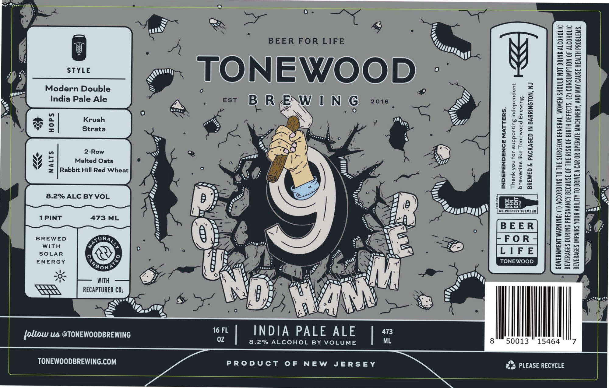 Krush by Tonewood Brewing - beer label