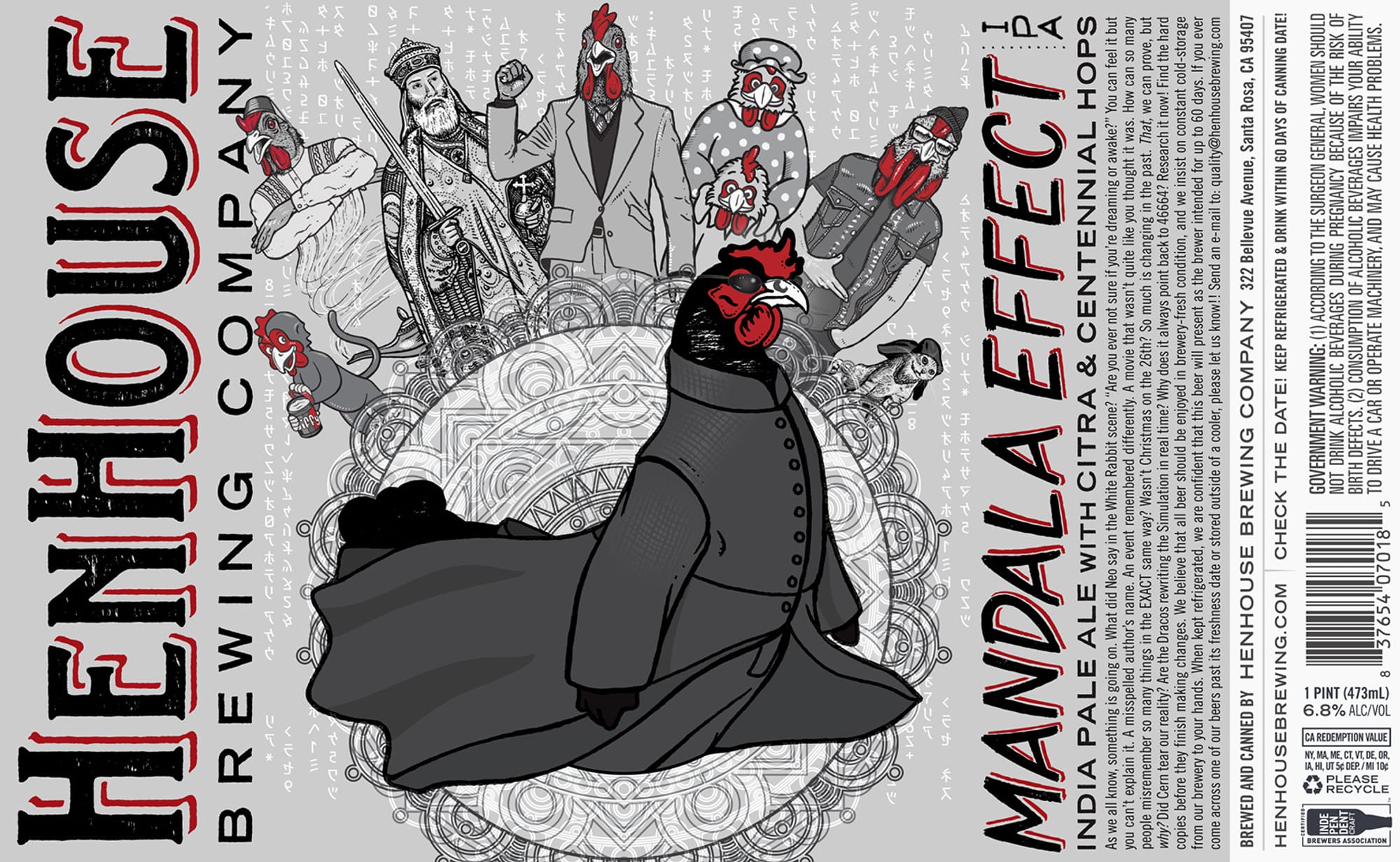 Total Effect by HenHouse Brewing Company - beer label