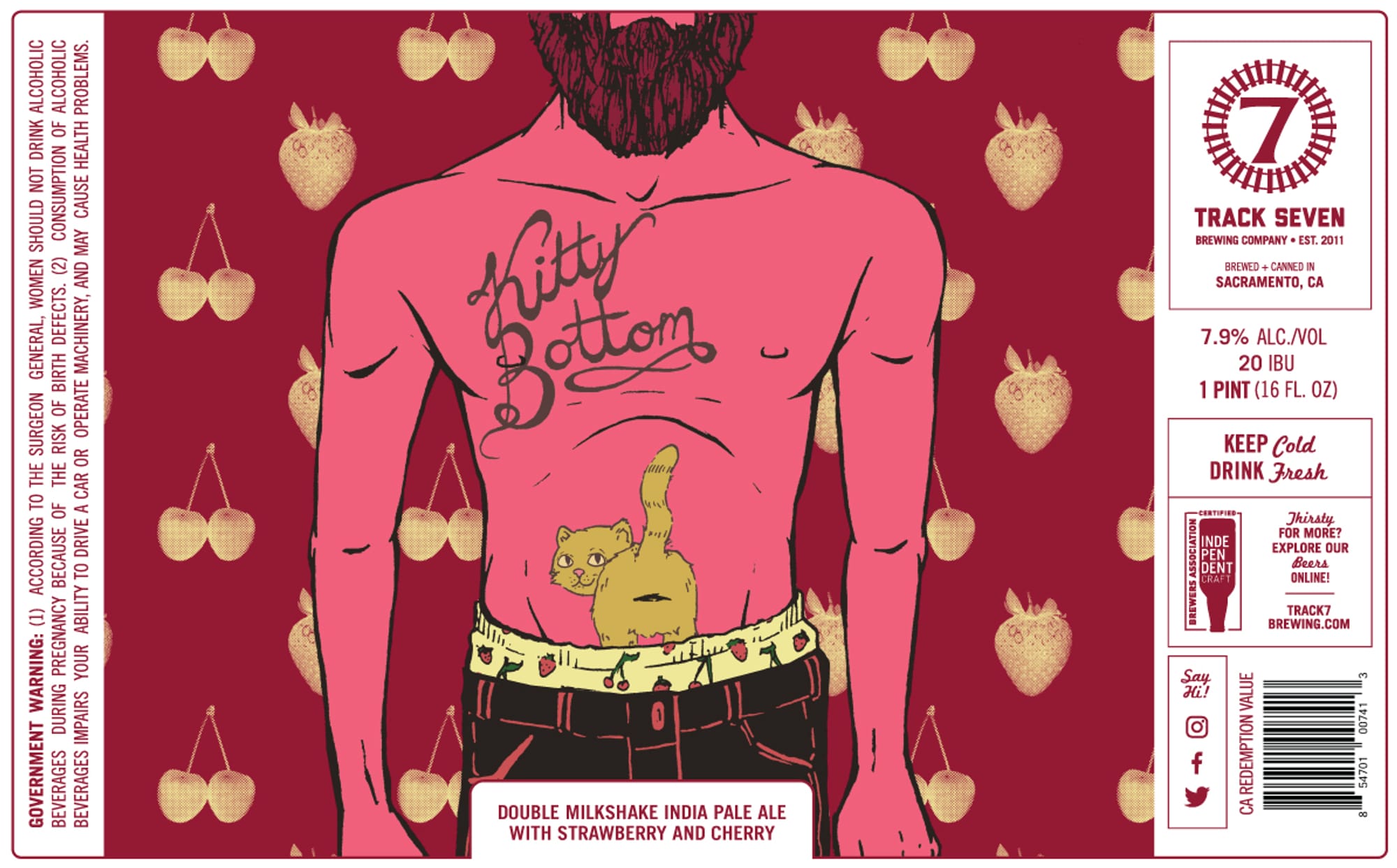 Kitty Bottom by Track Seven Brewing Company - beer label