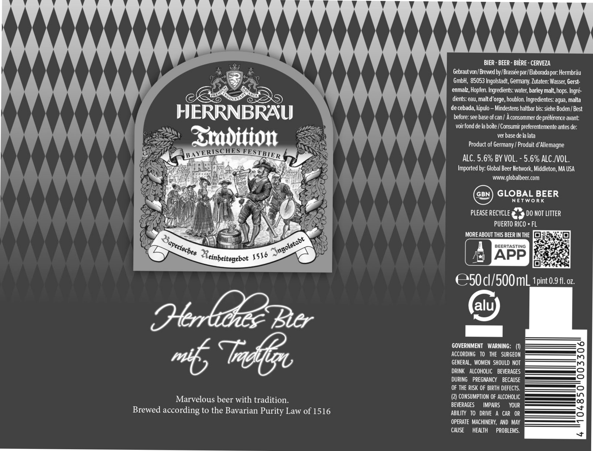 Tradition by Herrnbrau - beer label
