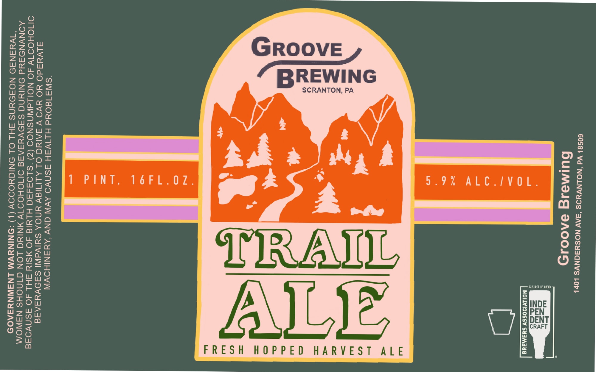 Trail Ale by Groove Brewing - beer label