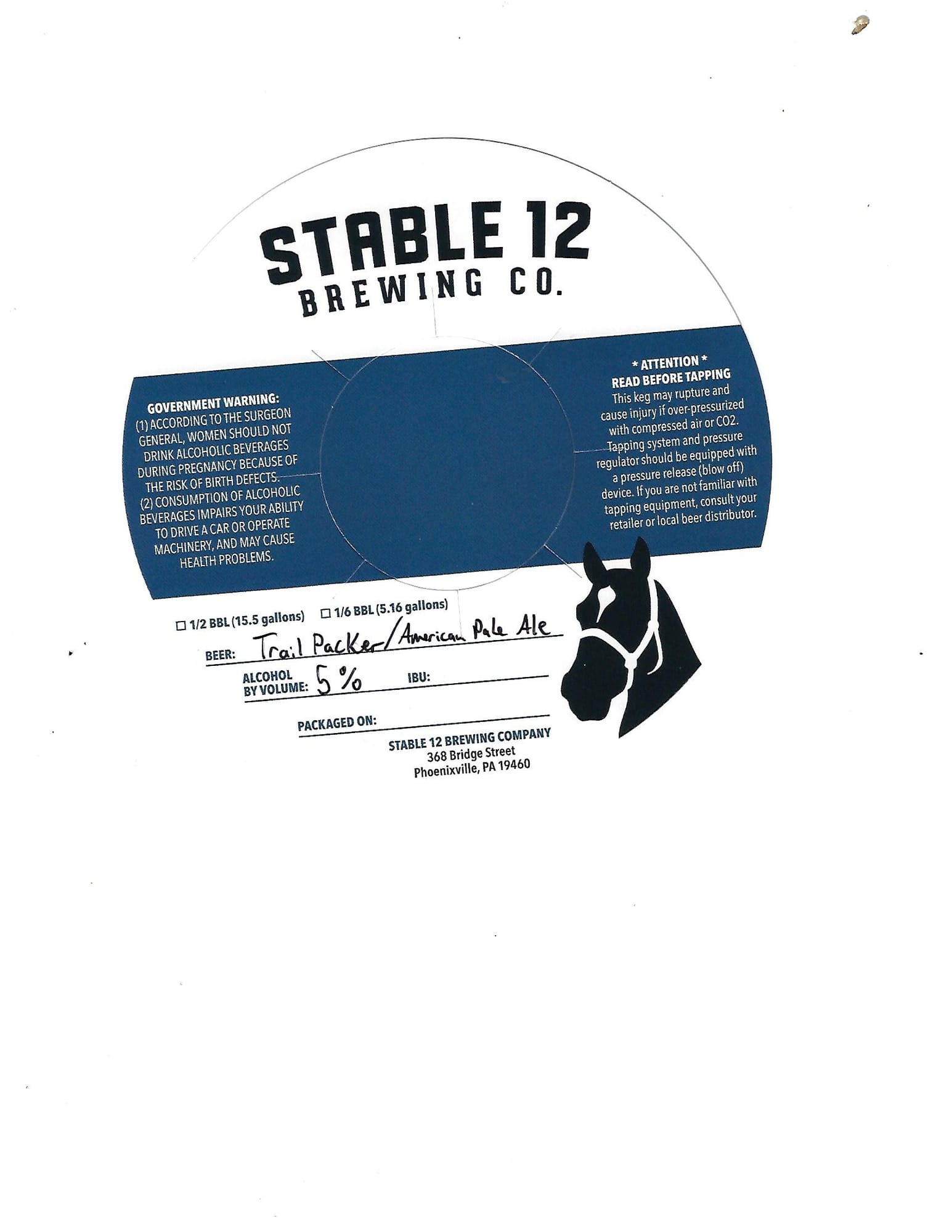 Trail Packer by Stable 12 Brewing Co. - beer label